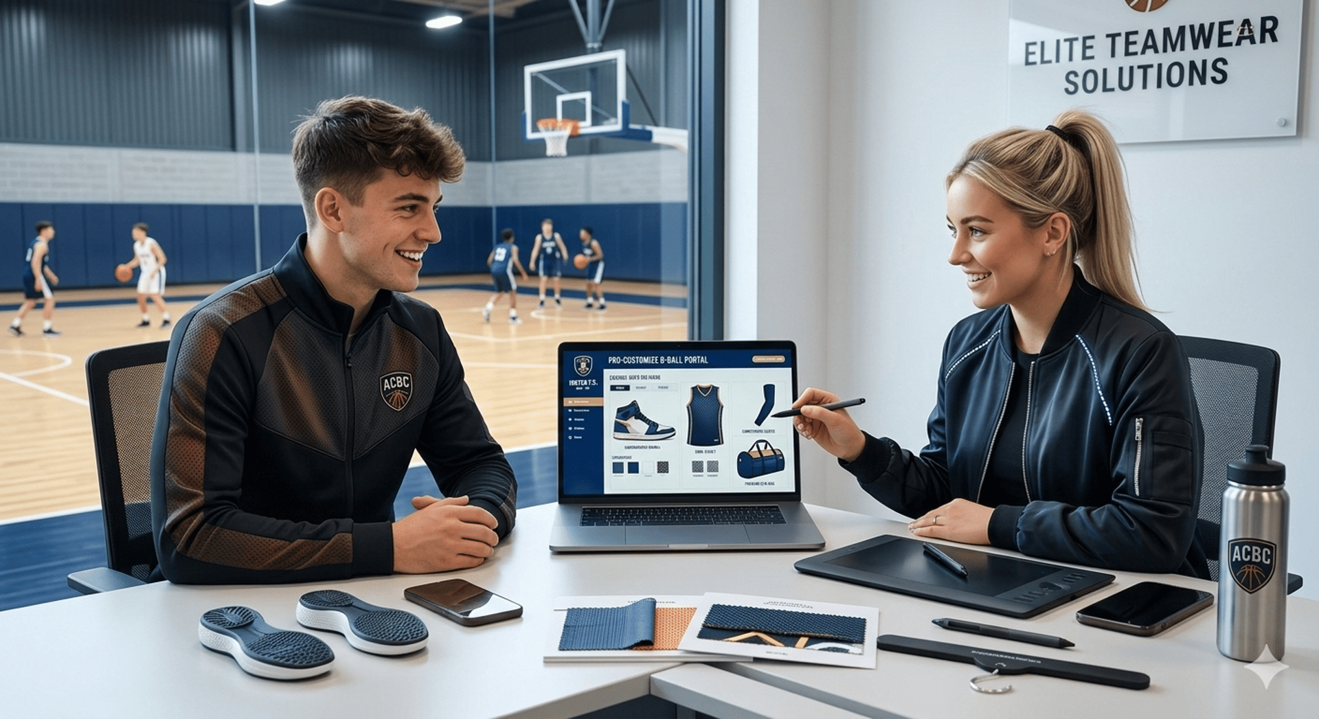 an abstract photo of a curved building with a blue sky in the background