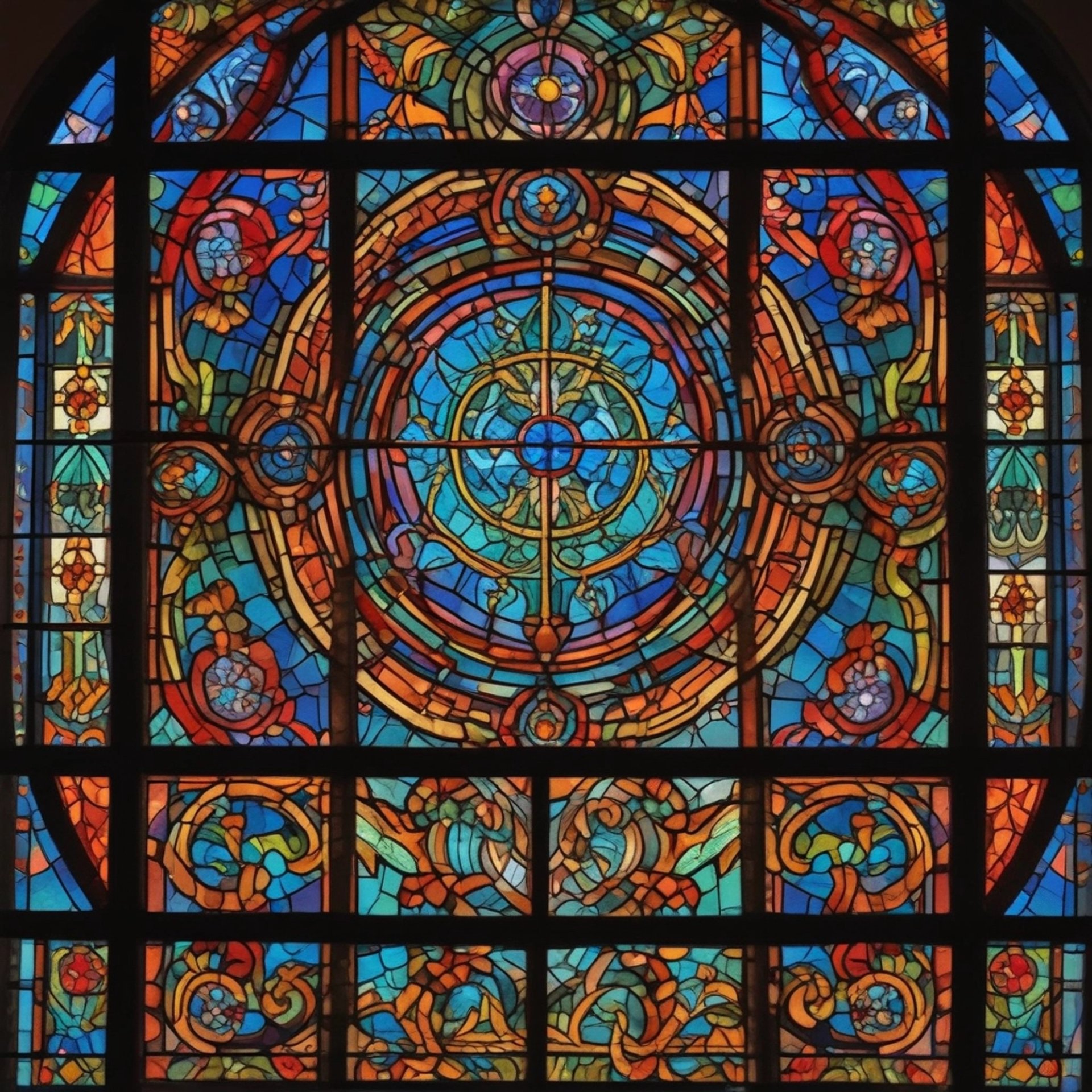 an abstract photo of a curved building with a blue sky in the background