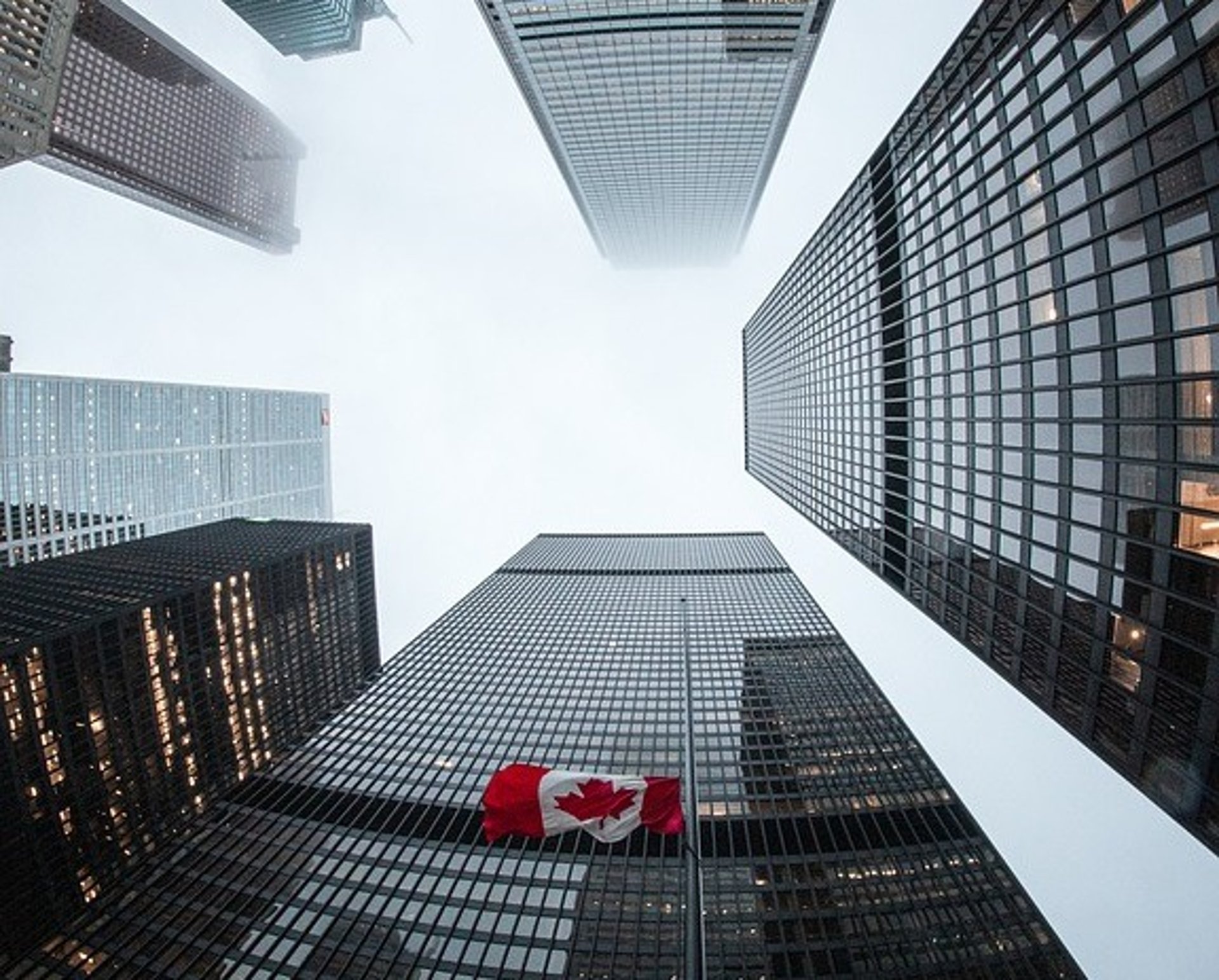 an abstract photo of a curved building with a blue sky in the background