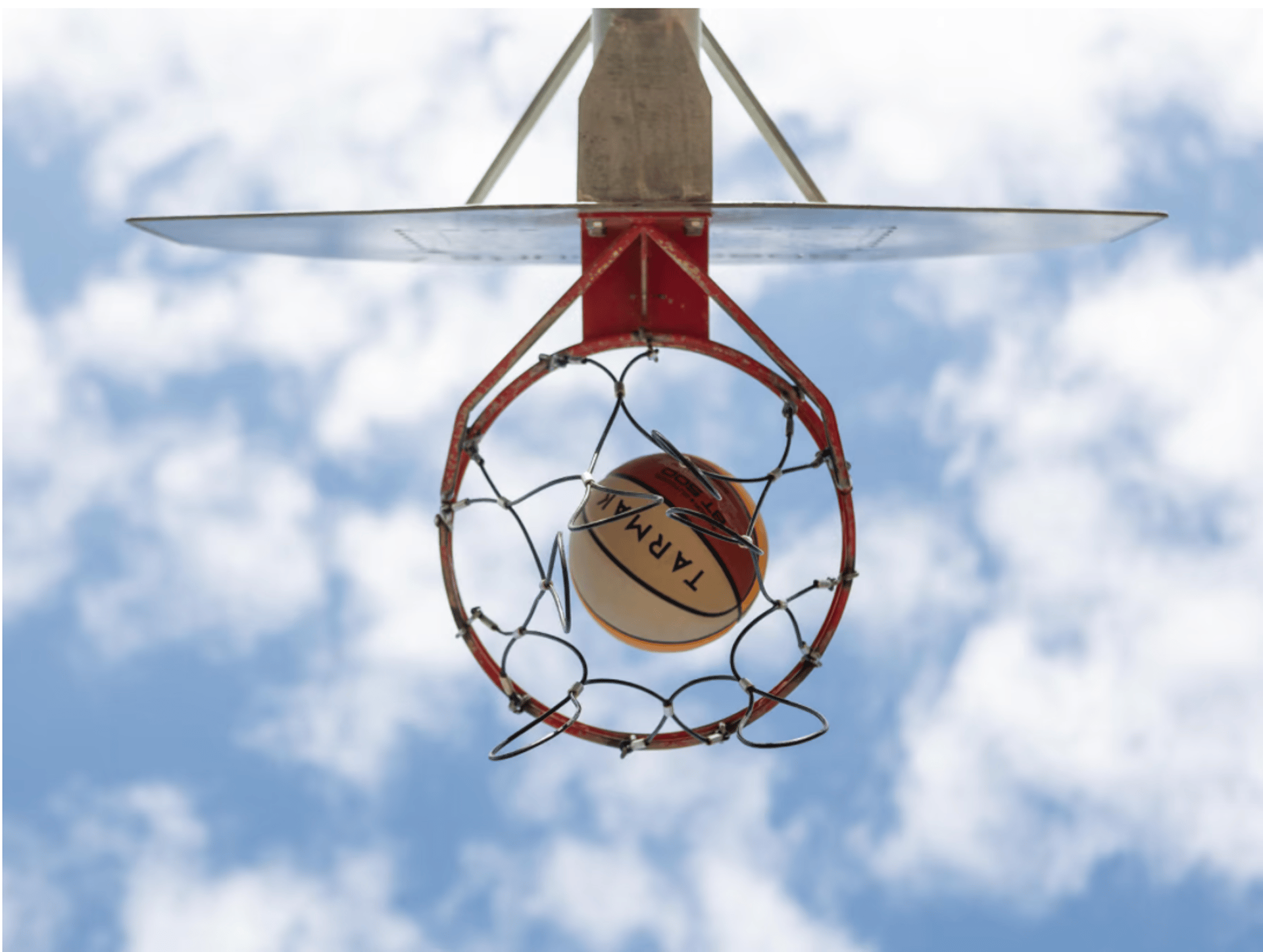 brown basketball near ring