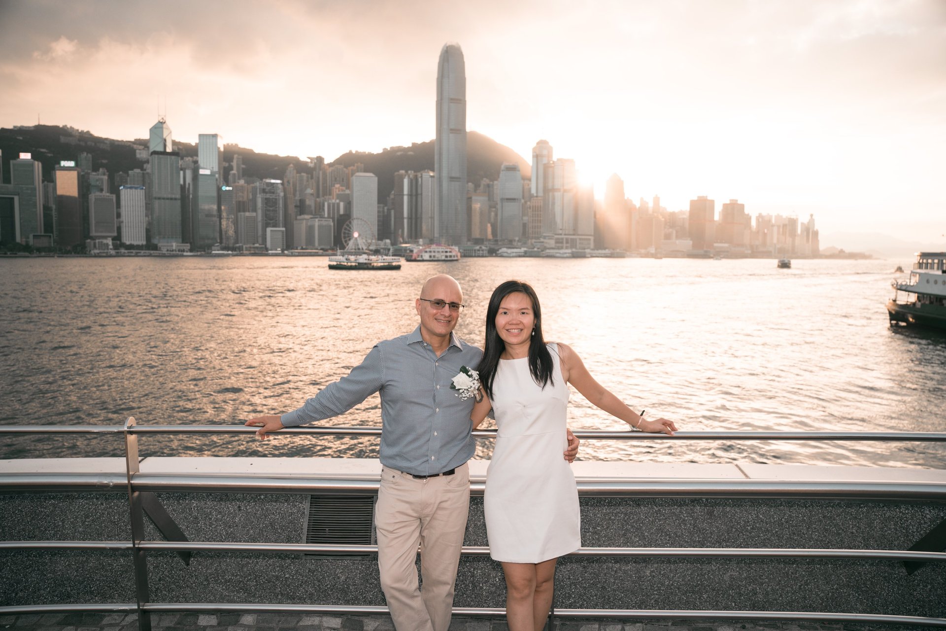 couple wearing silver-colored rings