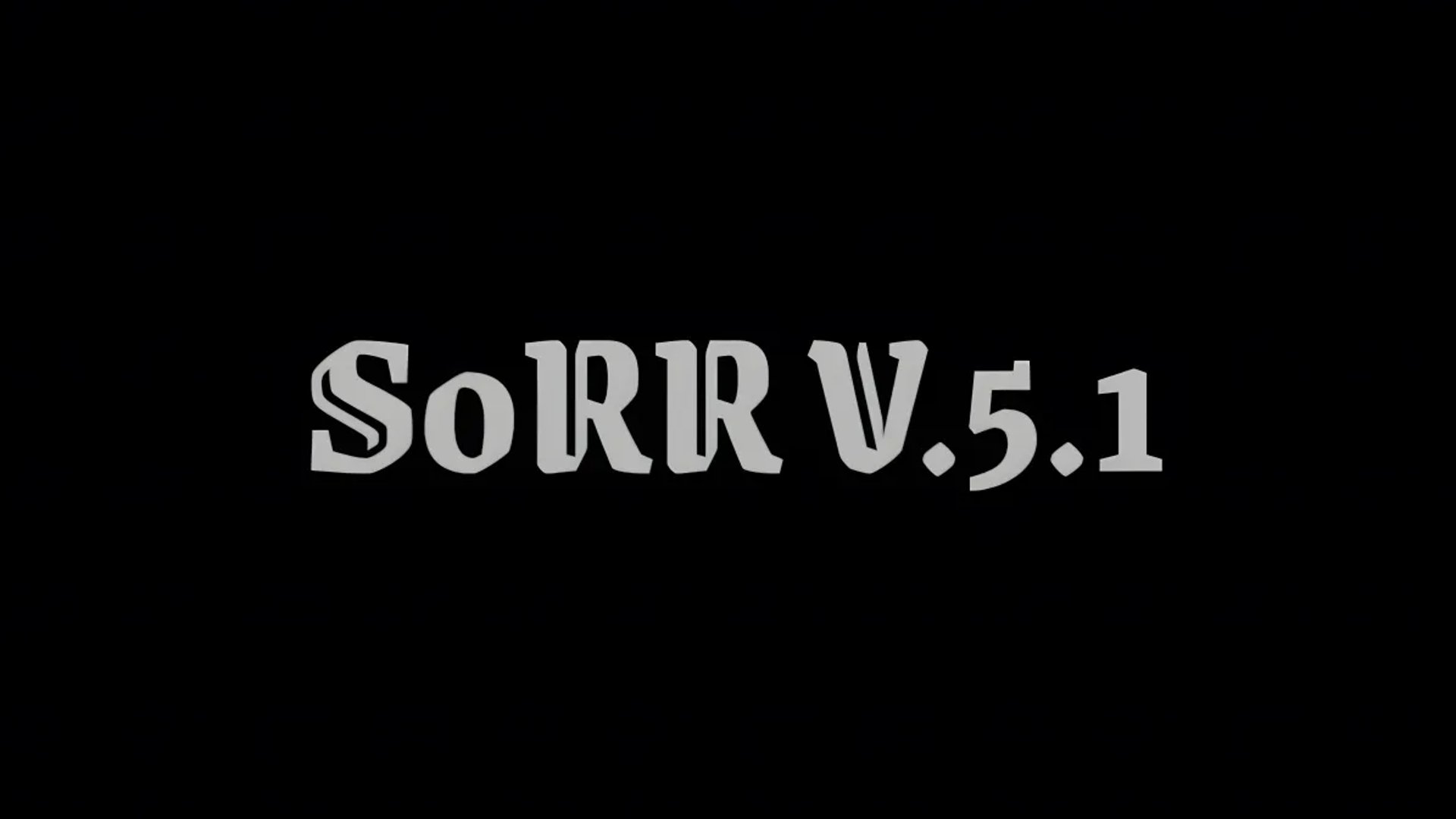 black background and sylver-white text that says SoRR ENGINE