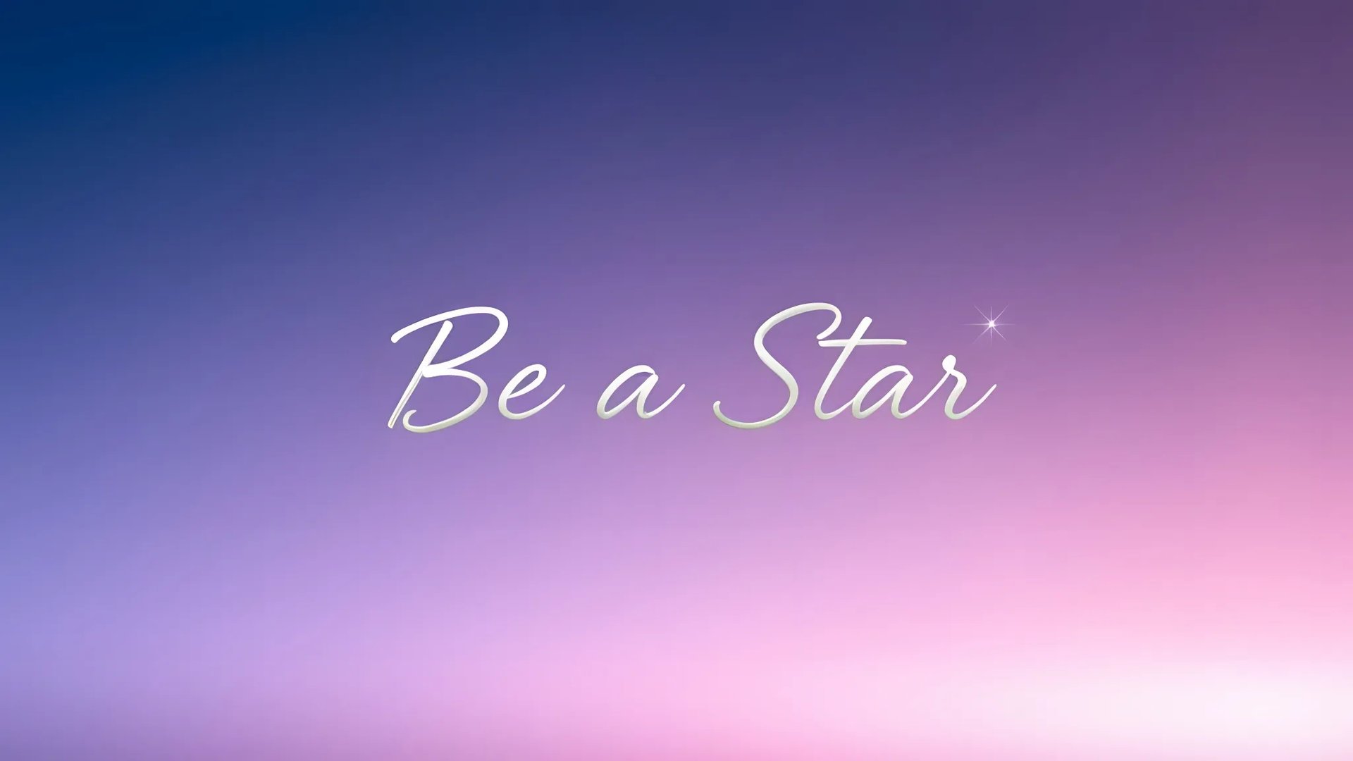 enscription Be a Star with luxurios background