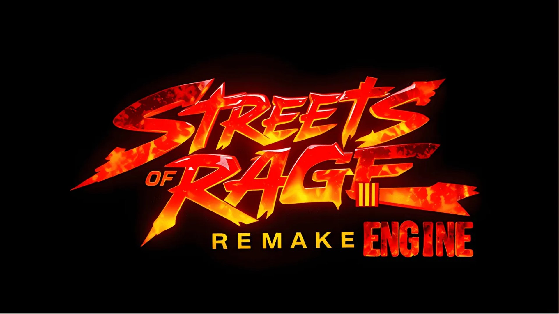 red volcanic logo for the engine Streets of  Rage  Remake