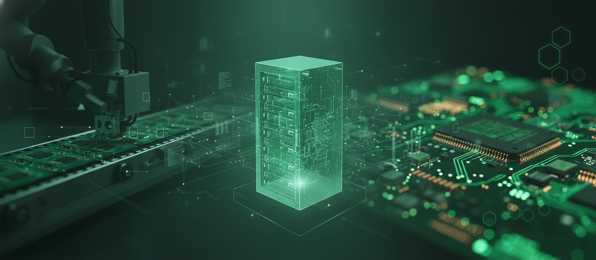 green textile with white light