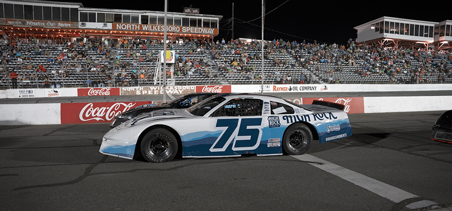 Landon Huffman waits for the start at North Wilkesboro Speedway in the High Rock 75 race car.