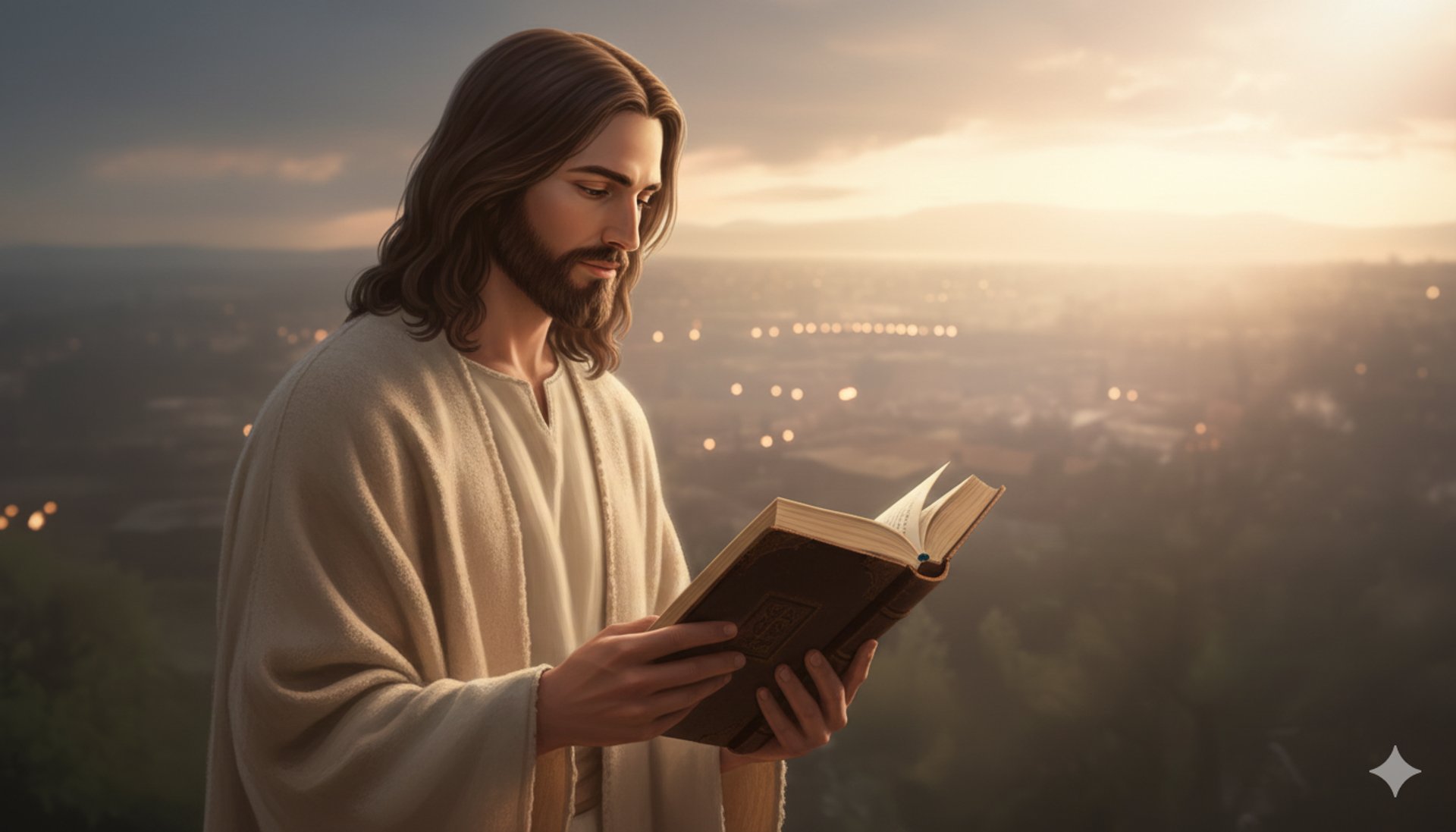 Jesucristo con la biblia en el sitio web voces de amor y vida