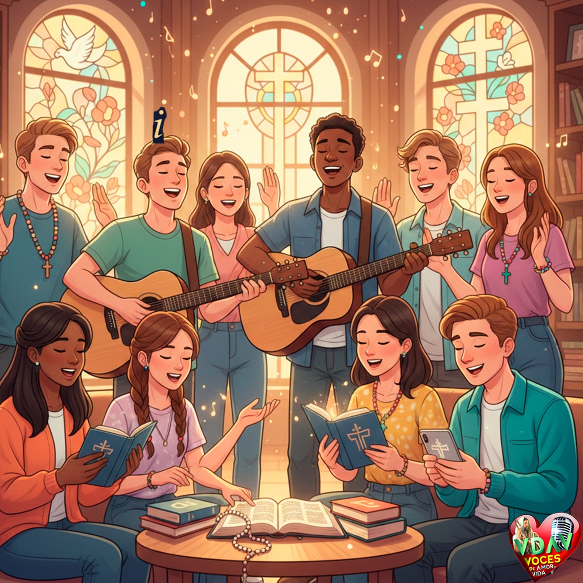 Cantos catolicos en el sitio web voces de amor y vida