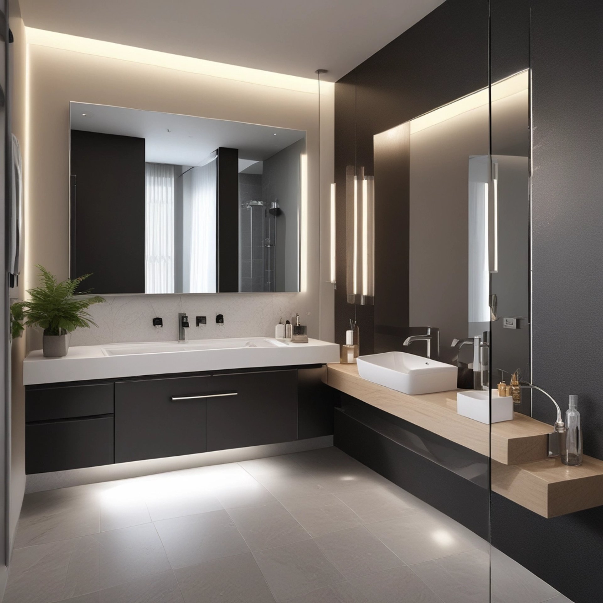 an abstract photo of a curved building with a blue sky in the background