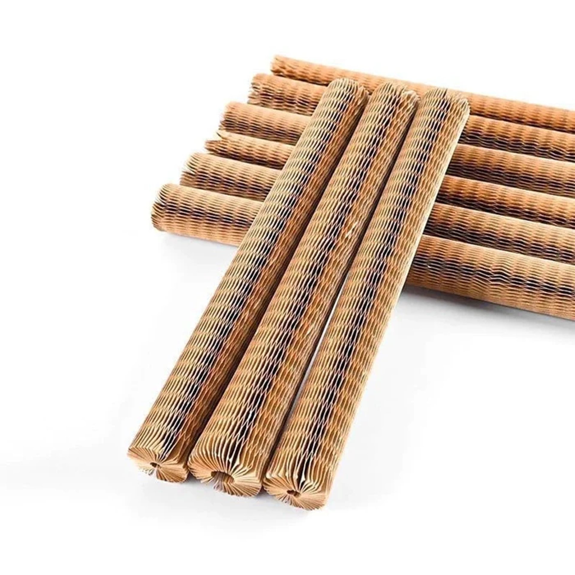 Two brown tags with rope and text.