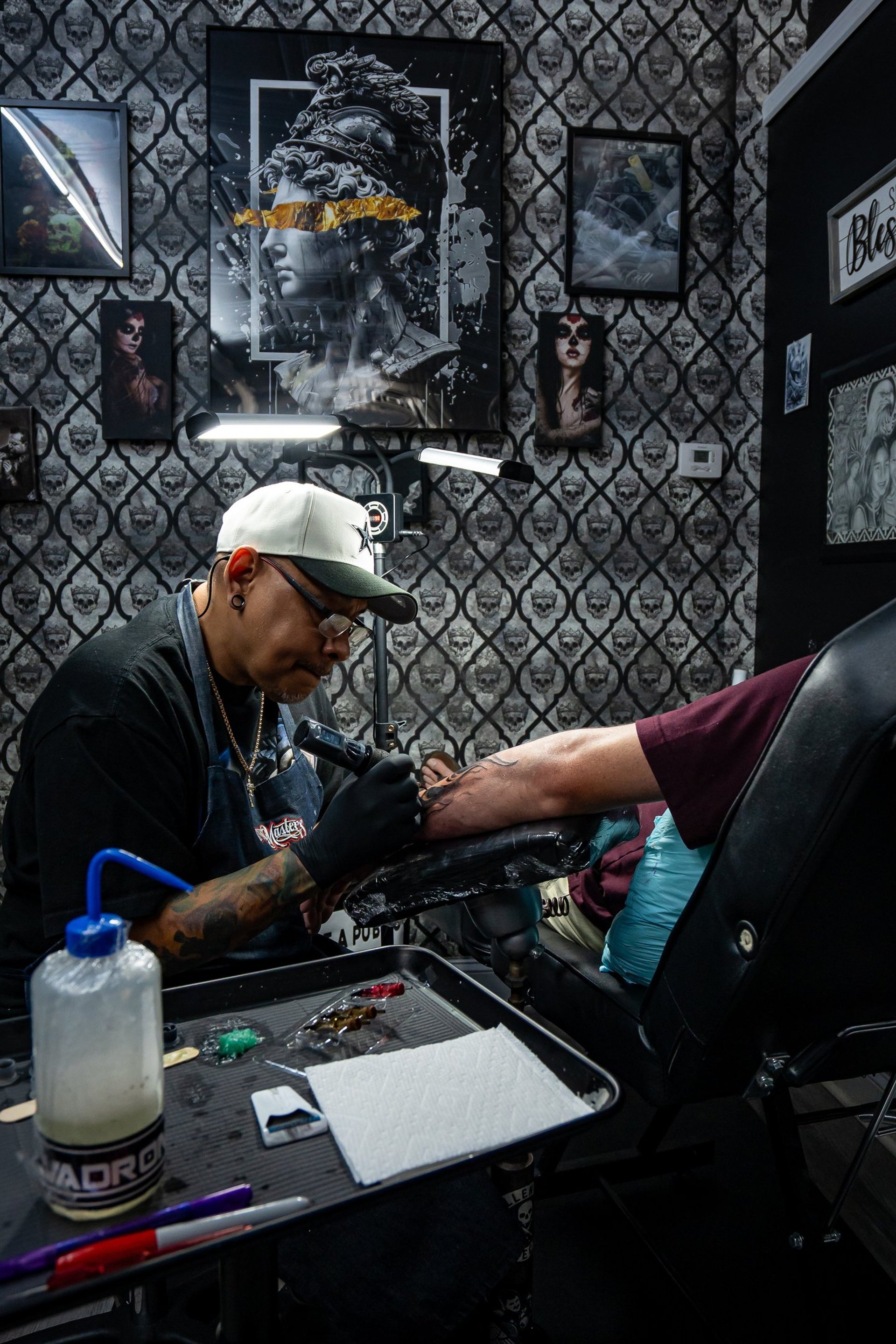 a man with a tattoo on his arm