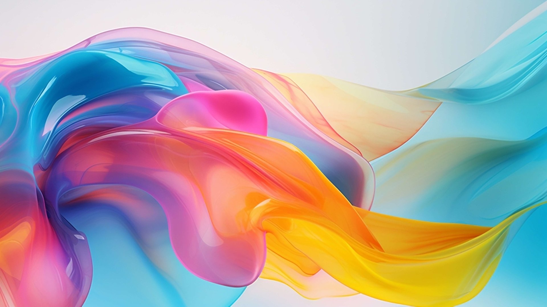 an abstract photo of a curved building with a blue sky in the background