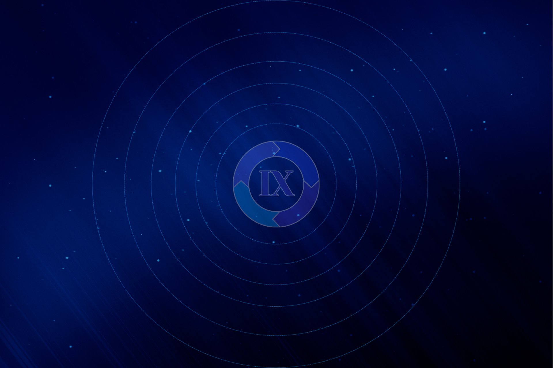 Futuristic AI-driven integration background with Integrix brand symbol and radial design