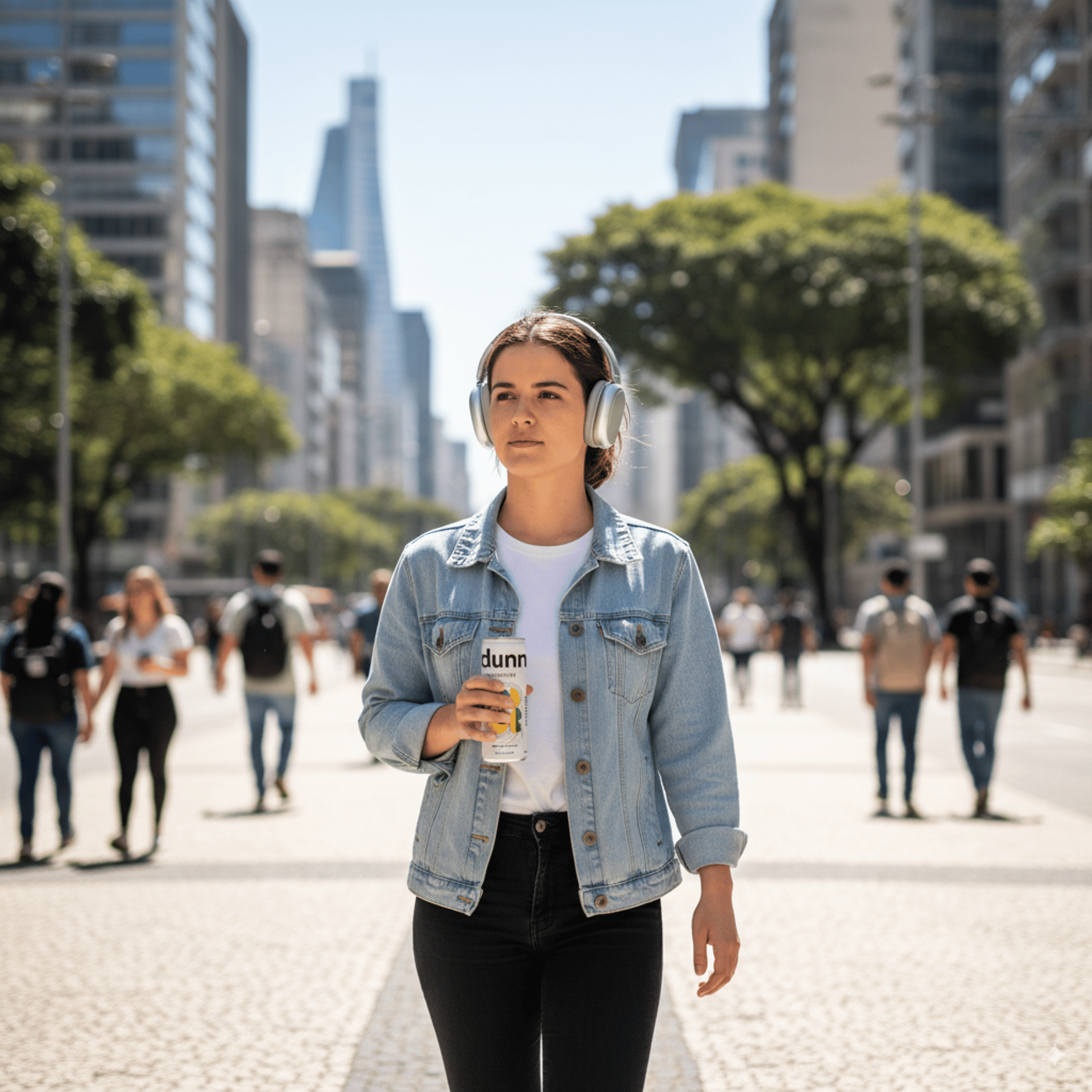 Woman with hand on chin looking away