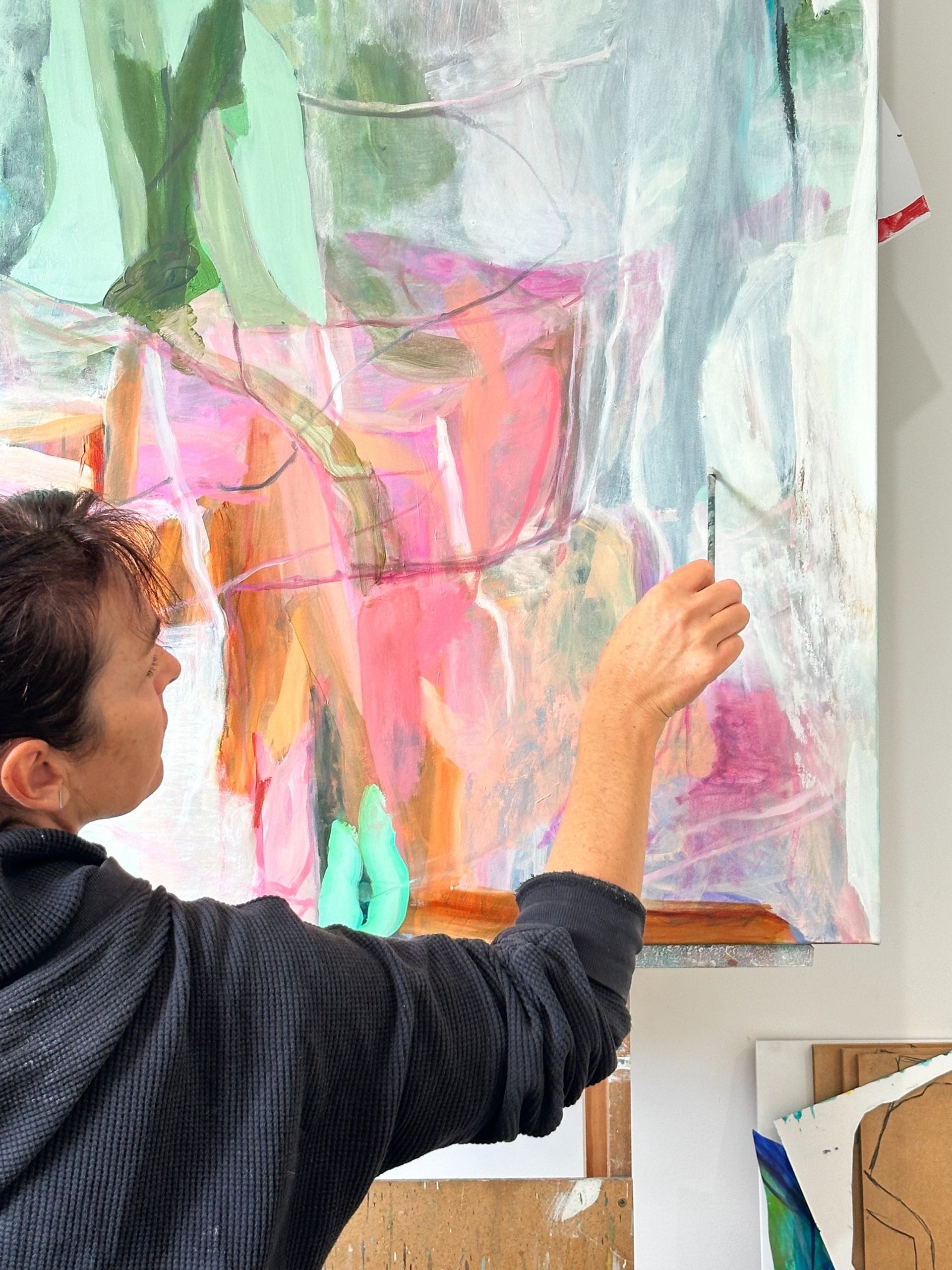 woman holding dried flower