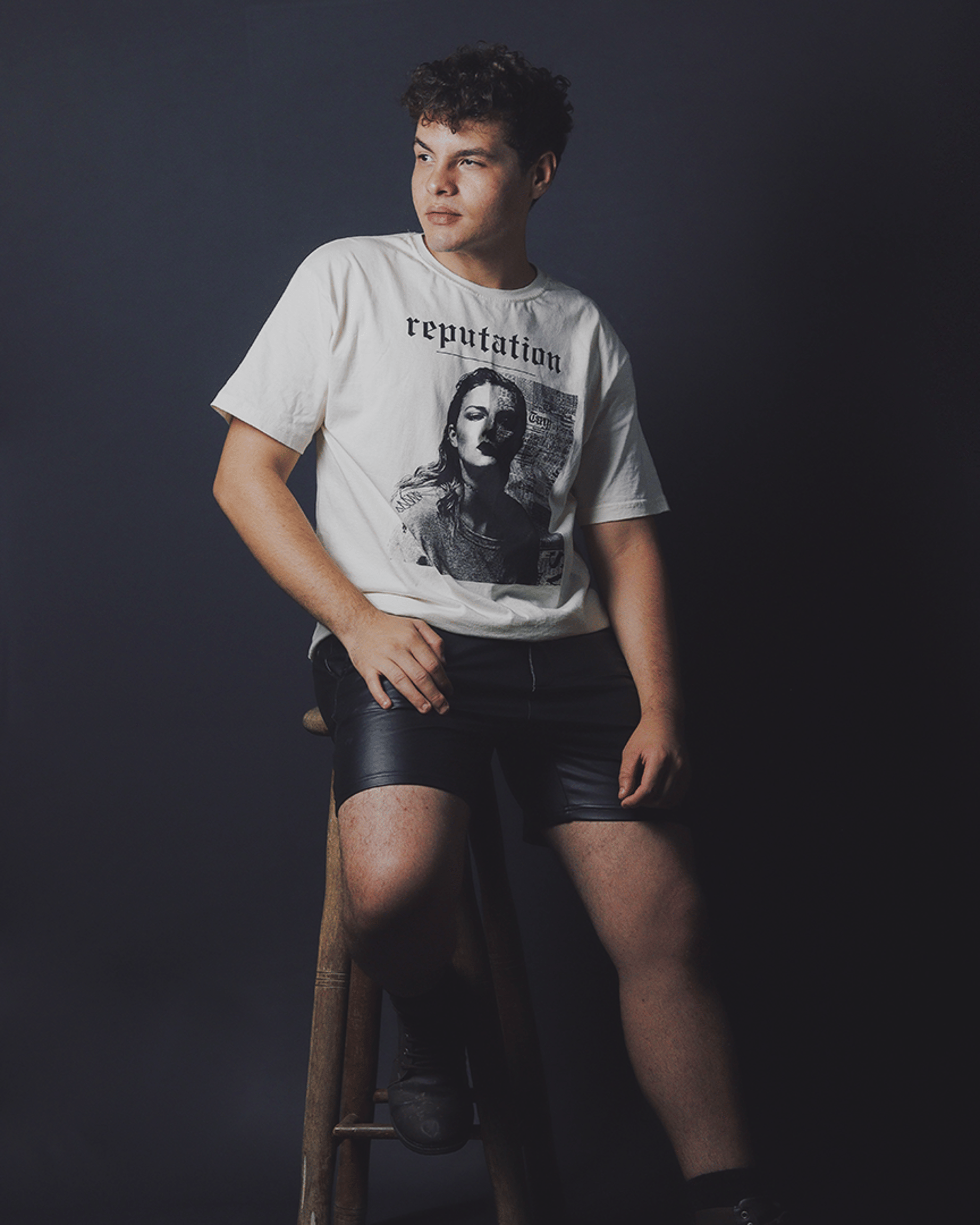 an abstract photo of a curved building with a blue sky in the background