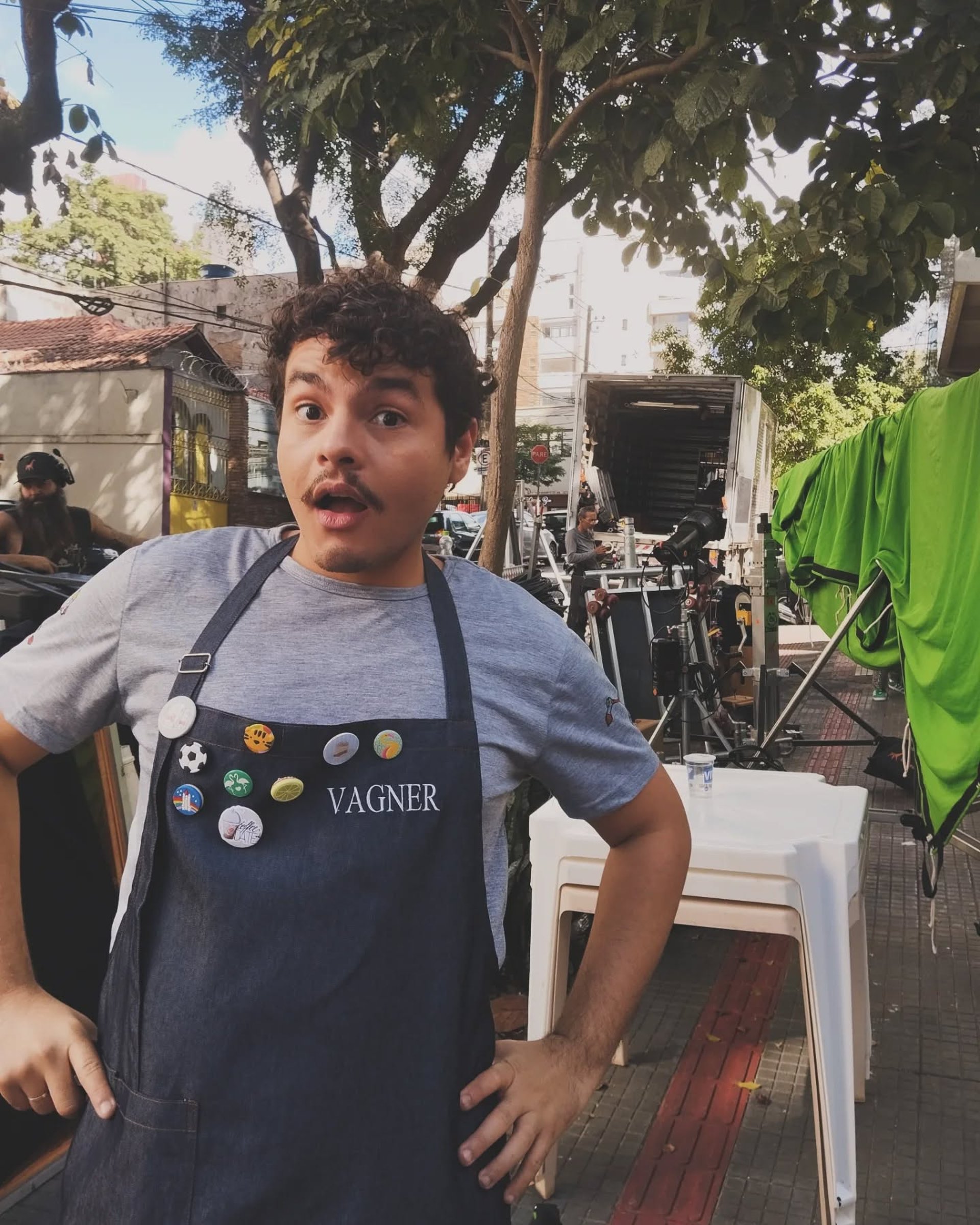 an abstract photo of a curved building with a blue sky in the background