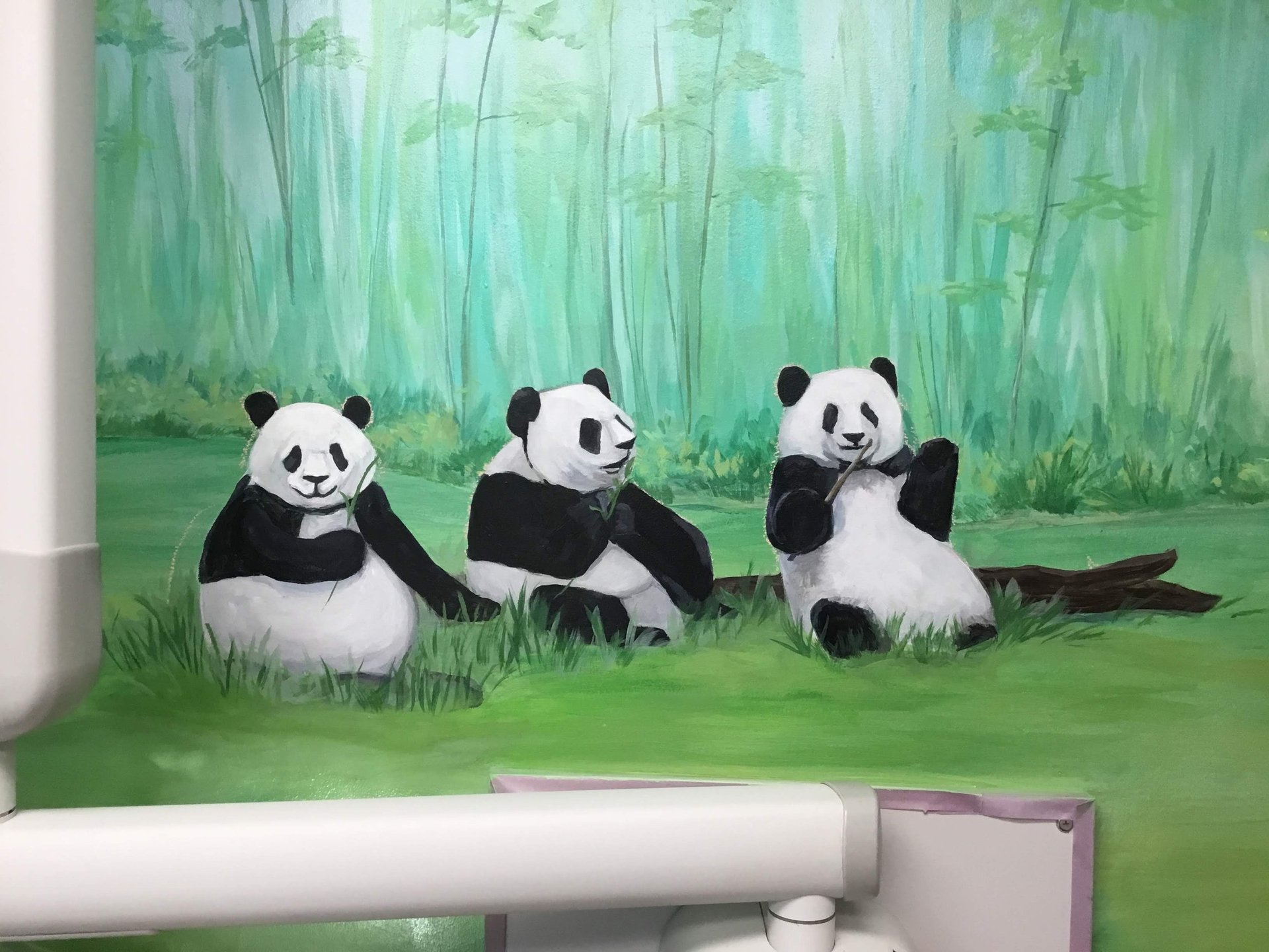 bespoke panda mural by artworks by marcine in marlboro nj