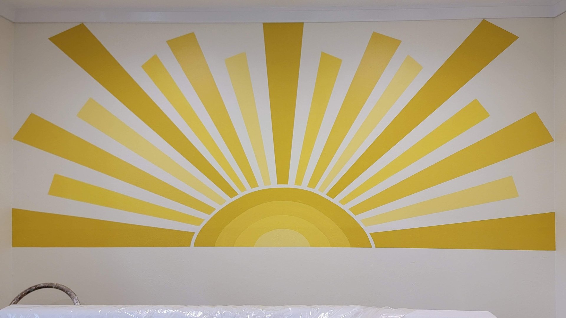 bespoke nursery sun mural by marcine in middletown nj