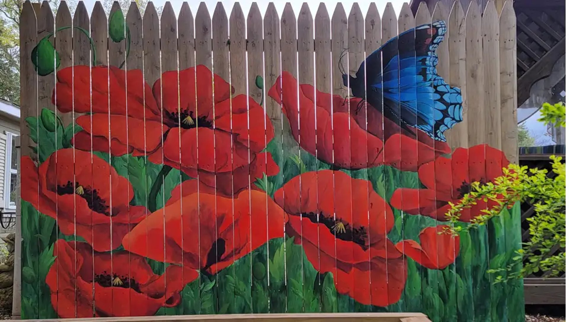 bespoke exterior garden mural by marcine in middlesex county nj