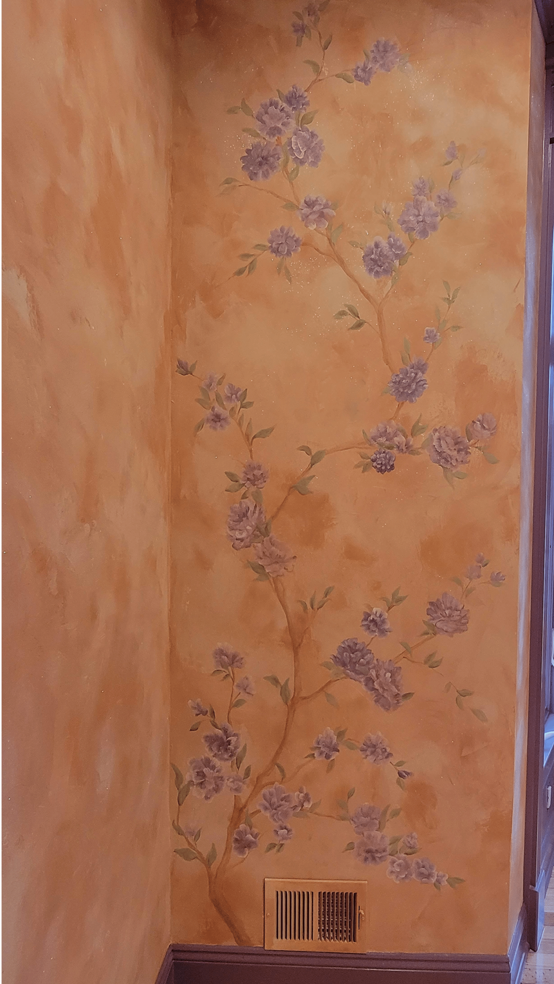 closeup of bespoke plaster finish by Artworks by Marcine in Colts Neck NJ