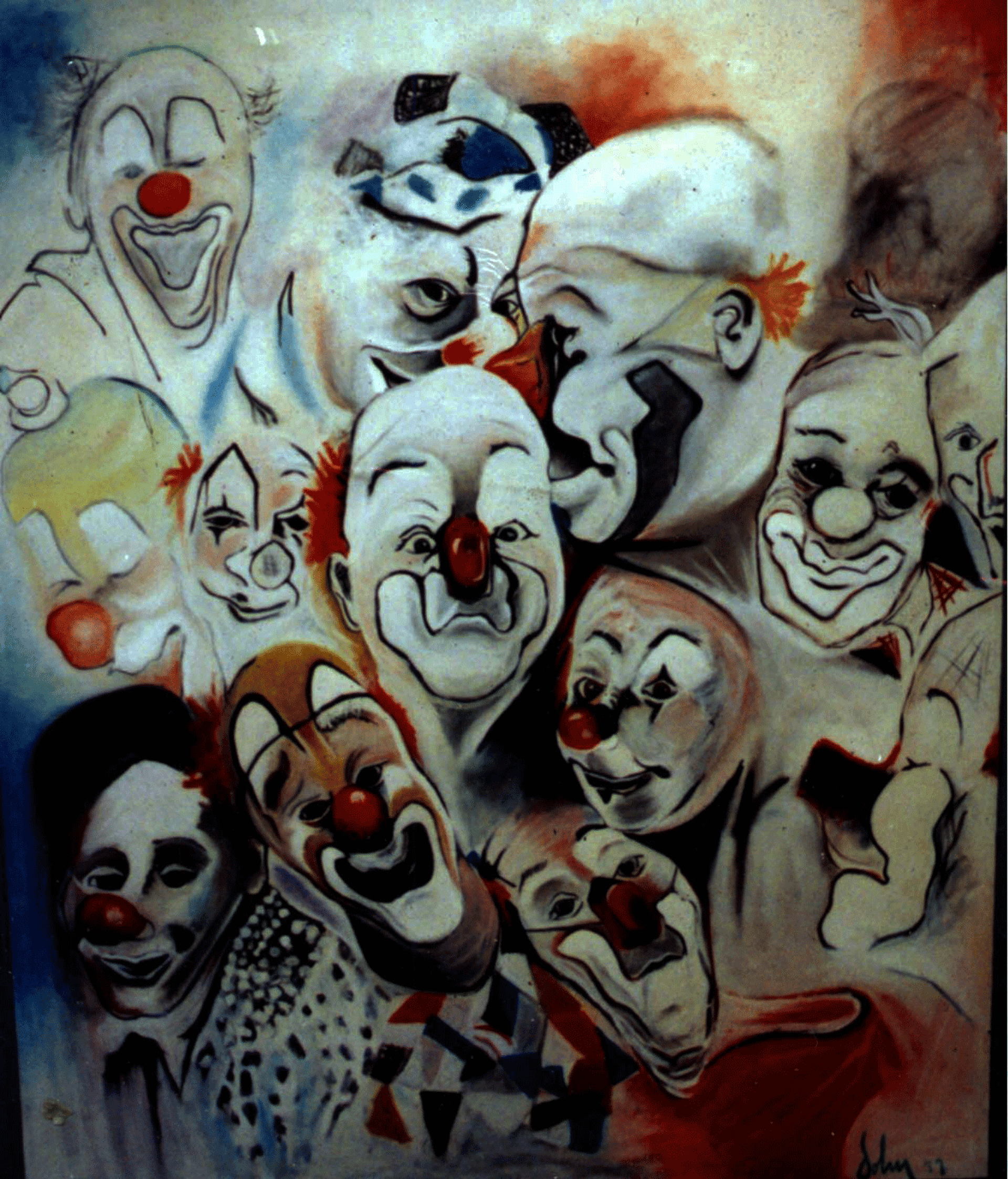 an abstract photo of a curved building with a blue sky in the background