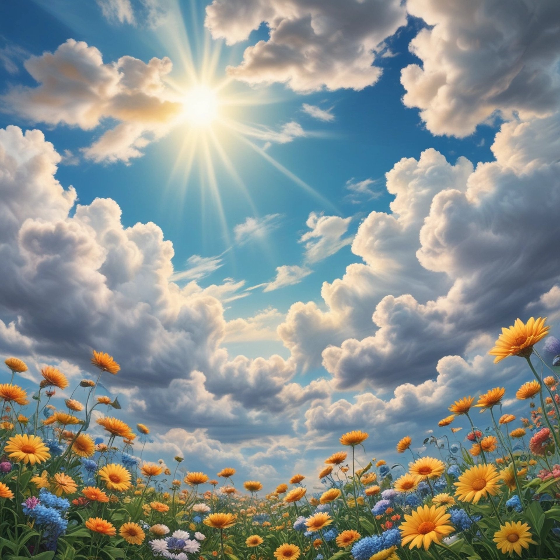 an abstract photo of a curved building with a blue sky in the background