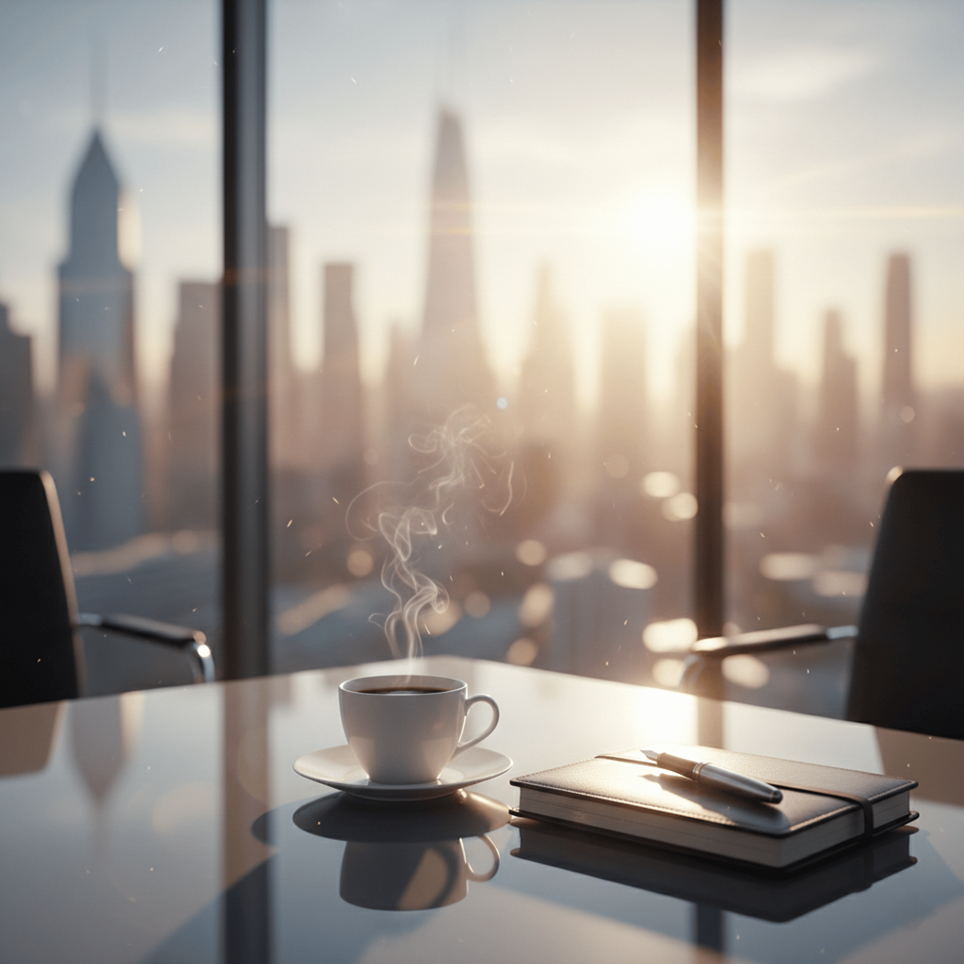 an abstract photo of a curved building with a blue sky in the background