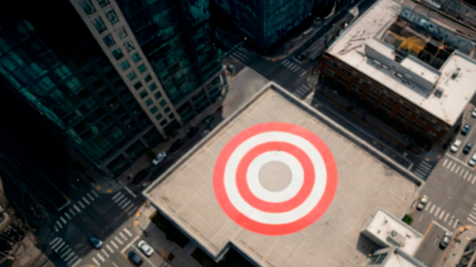 an abstract photo of a curved building with a blue sky in the background