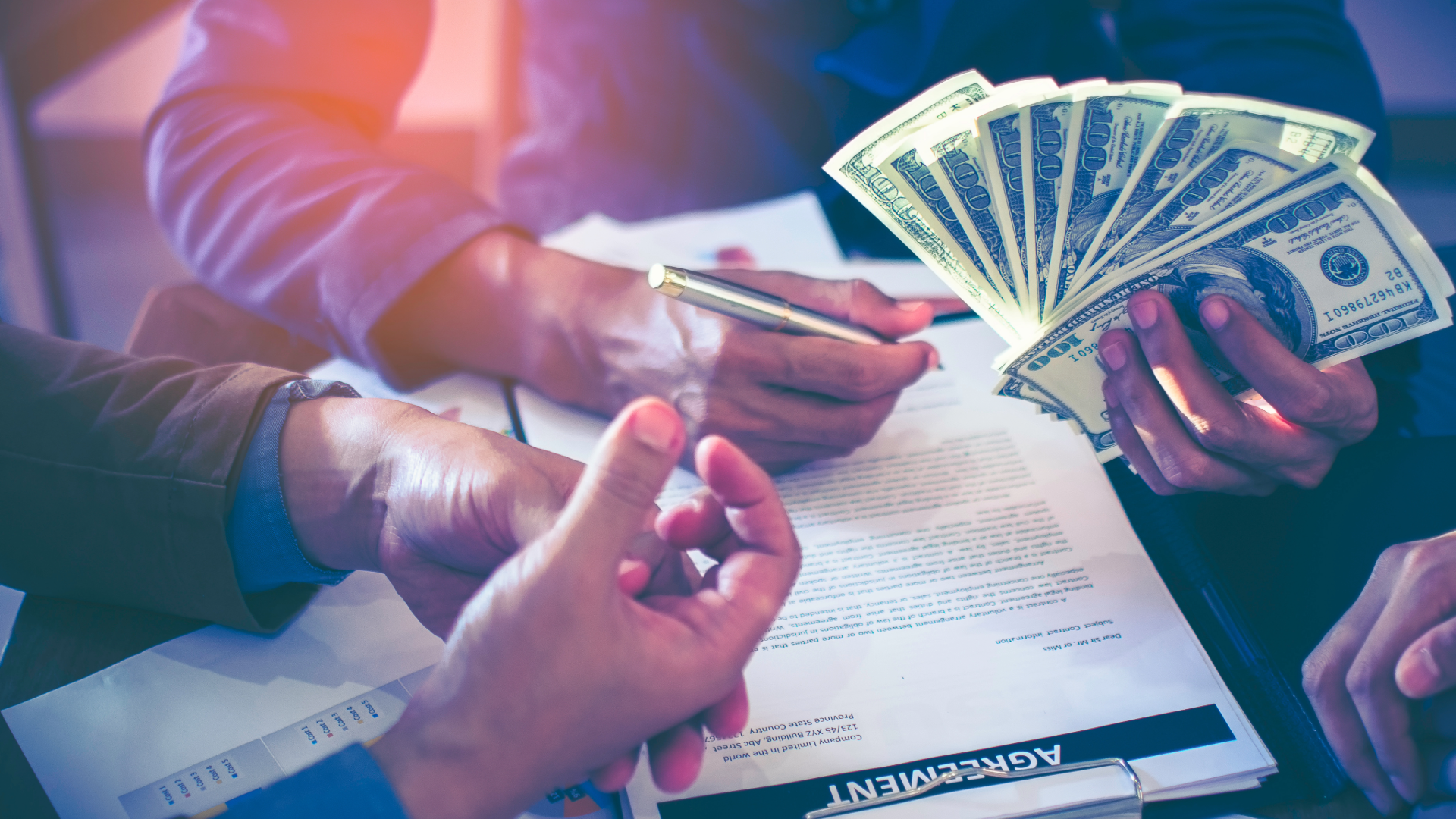 an abstract photo of a curved building with a blue sky in the background