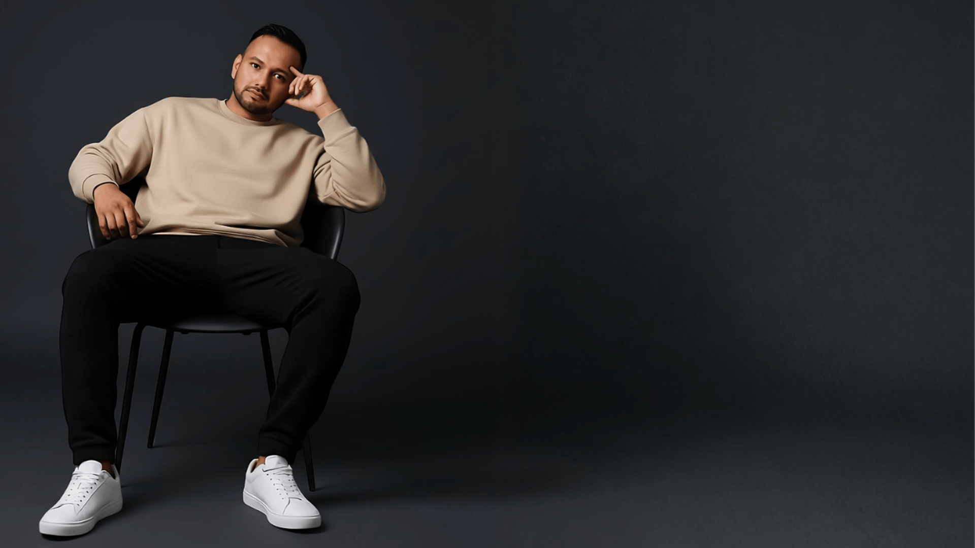 an abstract photo of a curved building with a blue sky in the background