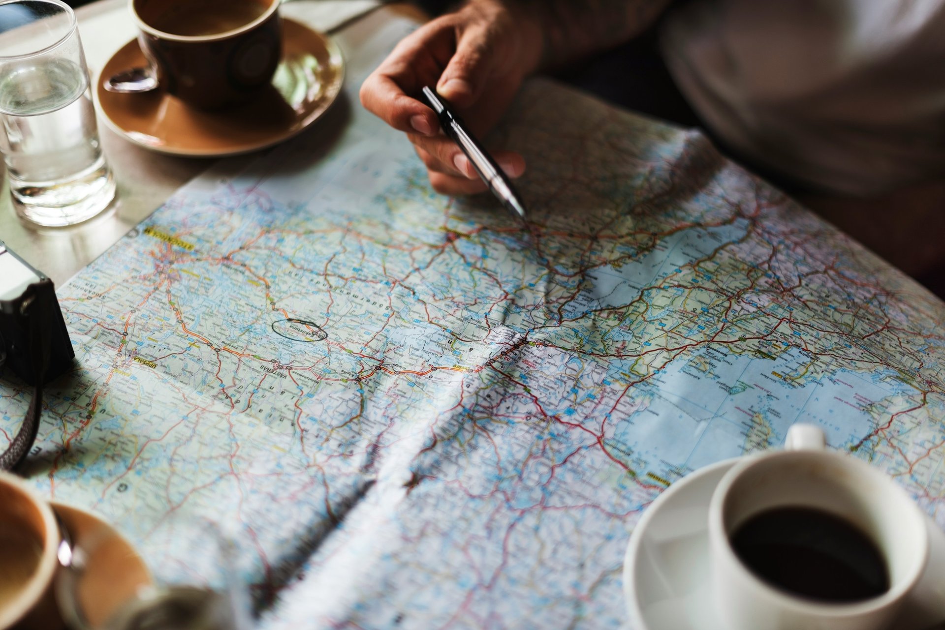 a city with tall buildings