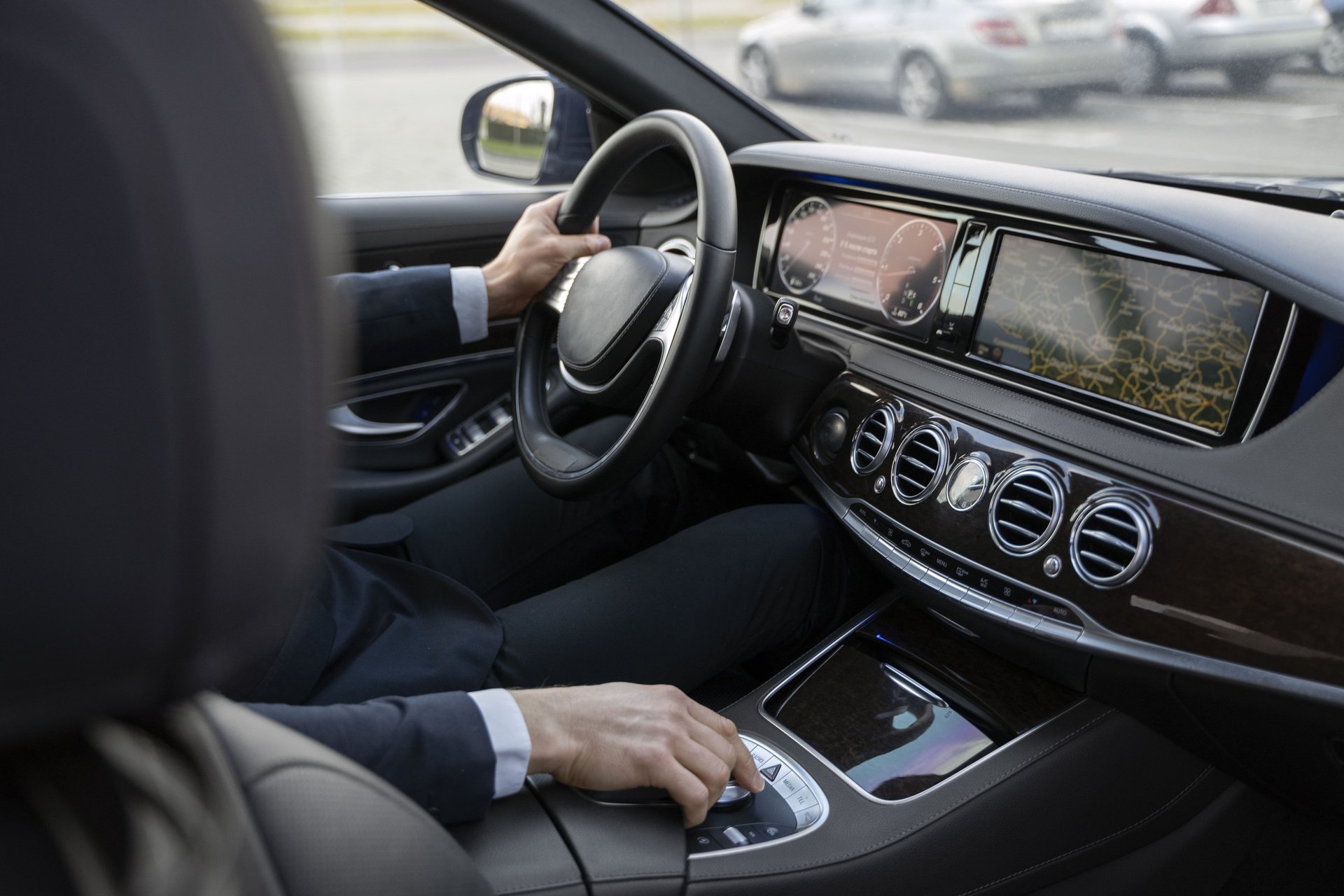 black and brown leather padded tub sofa
