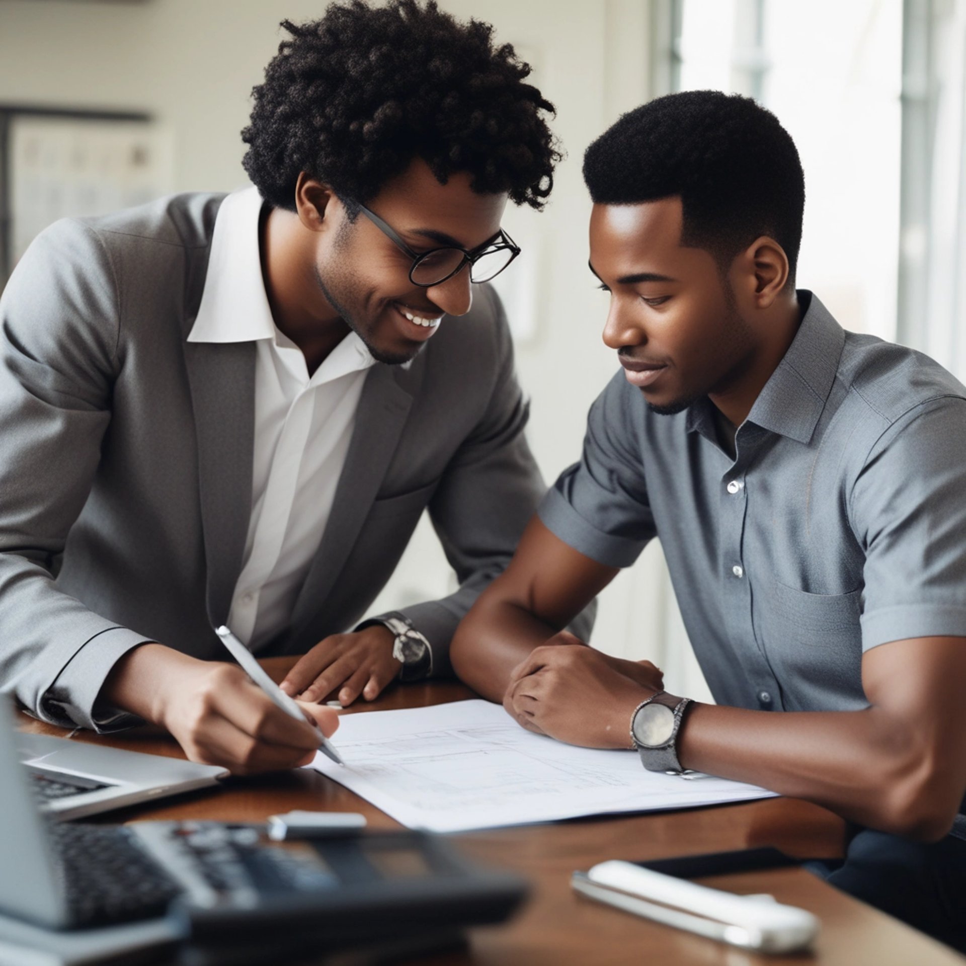 woman and man sitting in front of monitor
