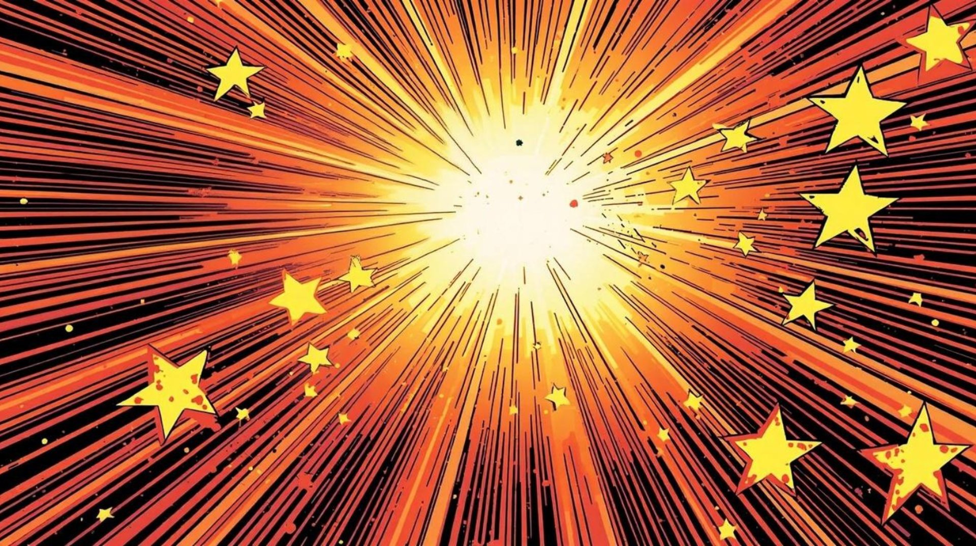 comic image with dynamic background and stars representing Faith