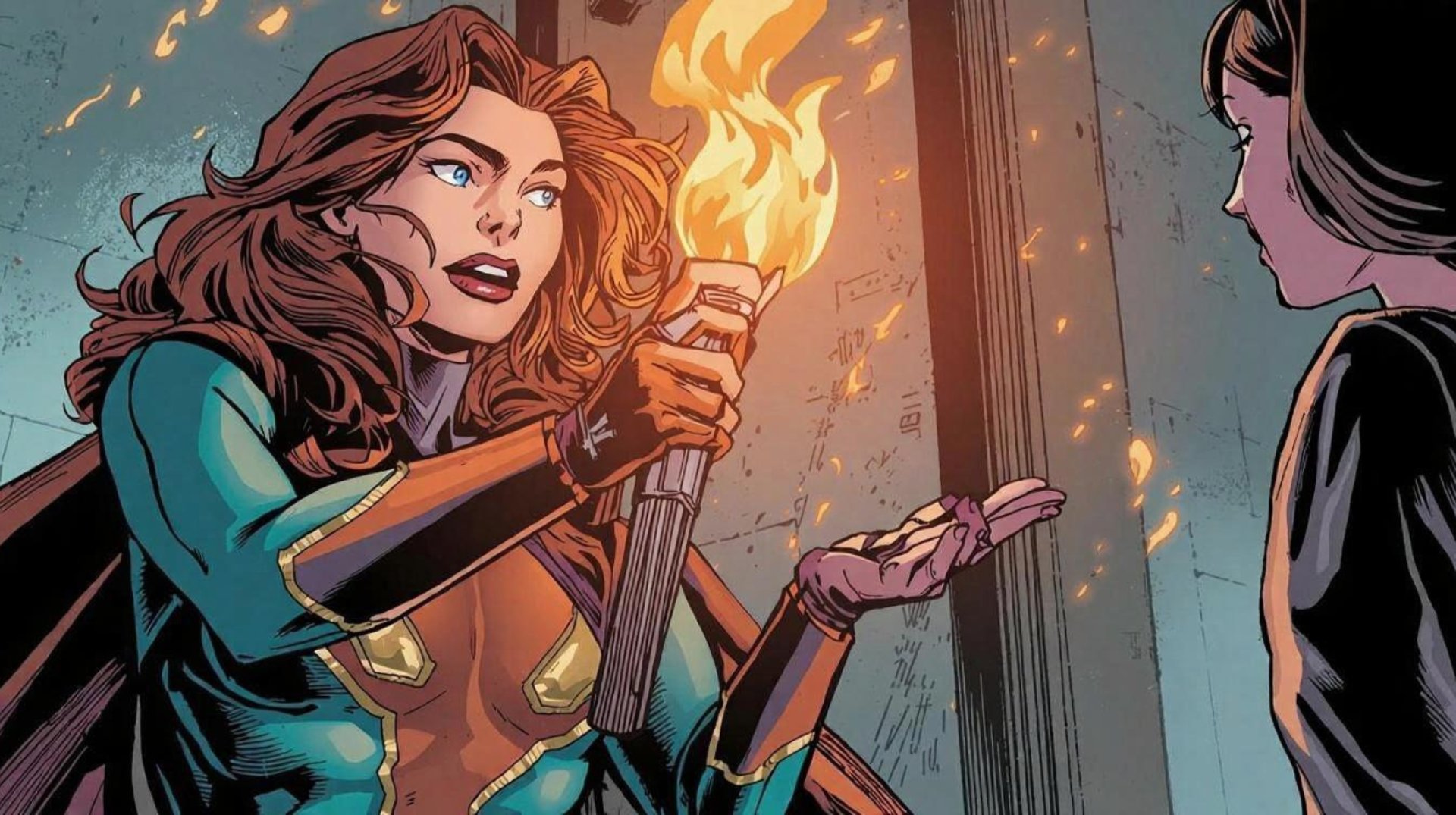 comic book hero passing the torch onto another woman to share her legacy