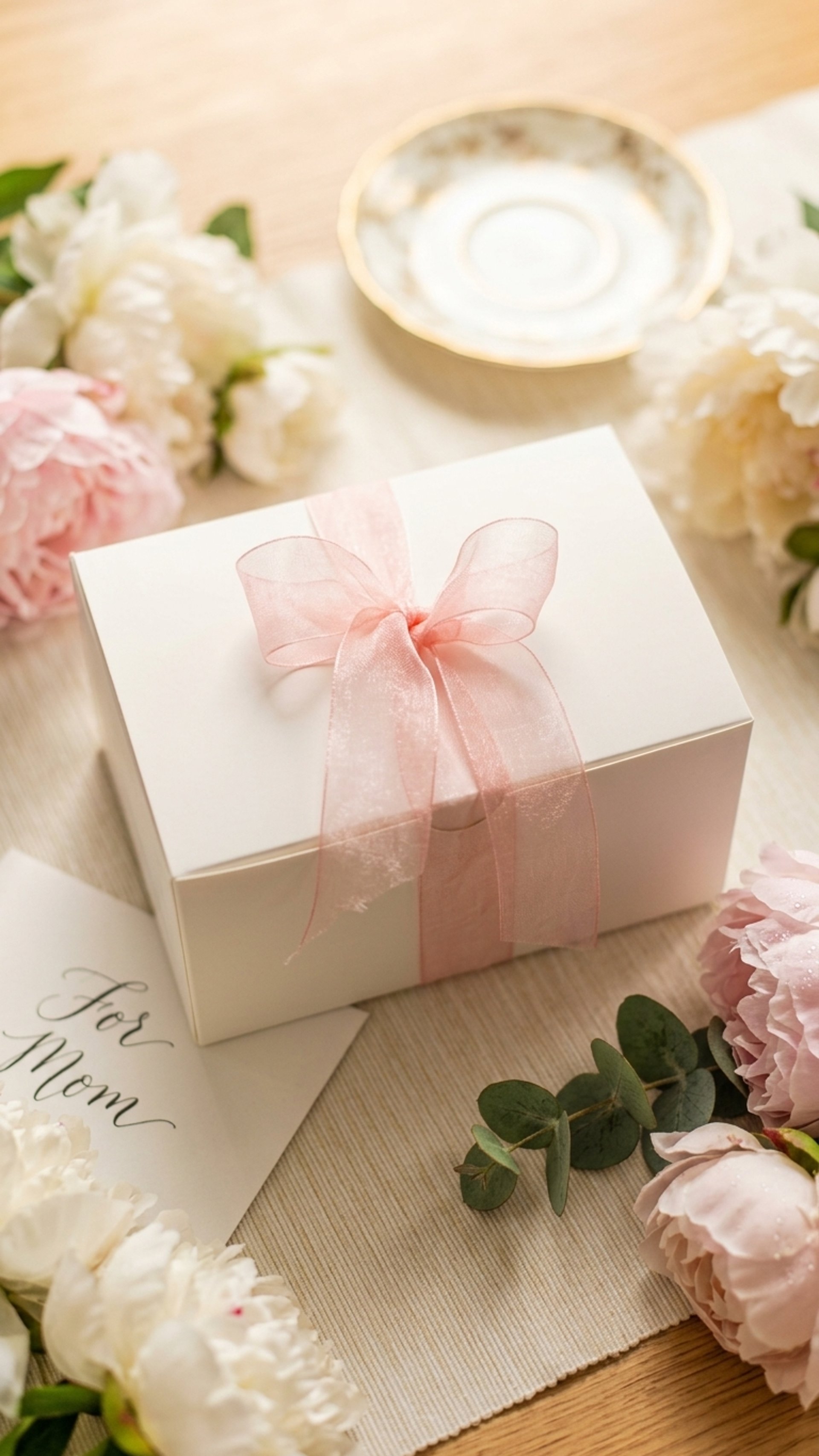 Cherry blossoms bloom against a clear blue sky.