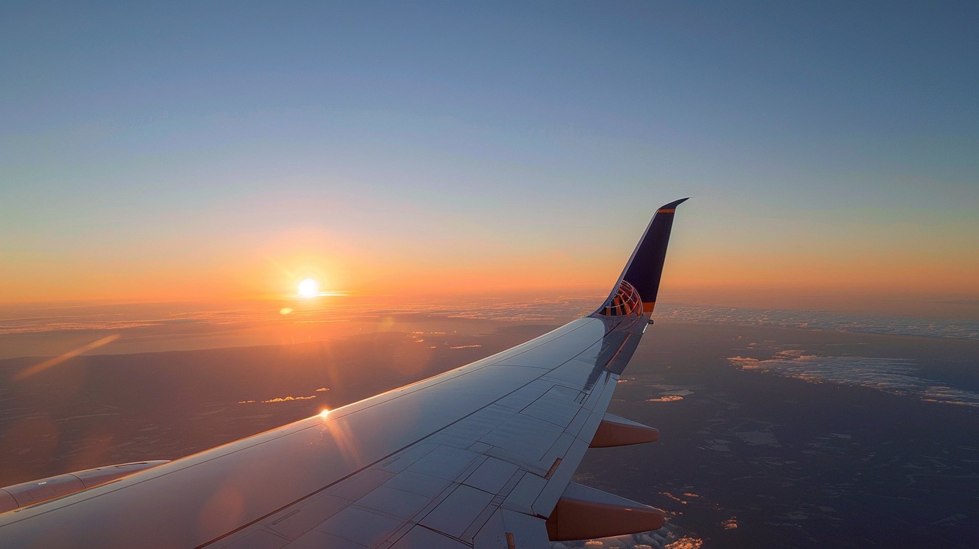 airplane on sky during golden hour