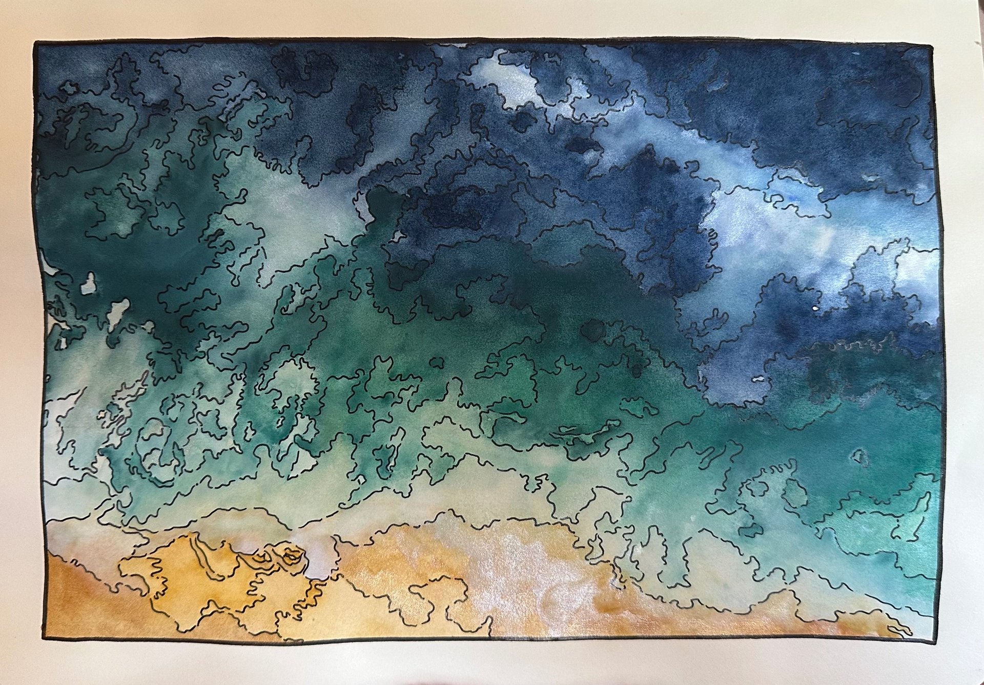 mountain range under blue sky