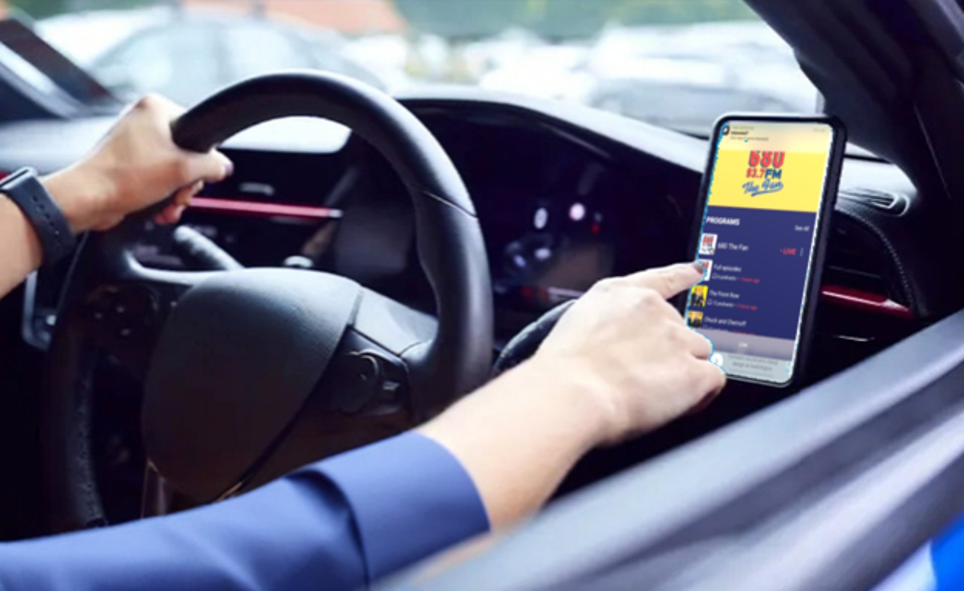 Listener reacting to TuneURL they heard by saving the information on their phone