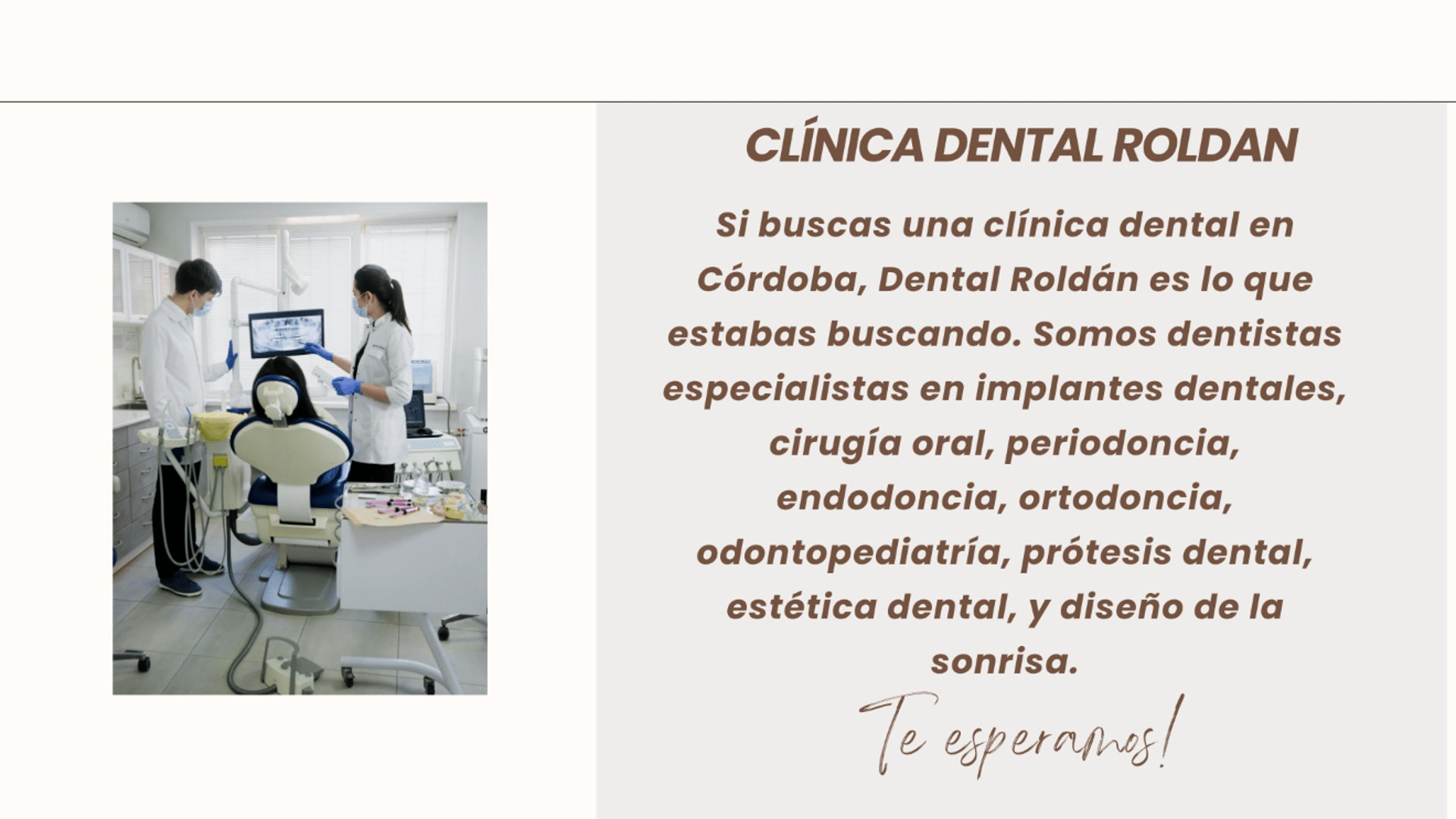 Servicios de Clínica dental Roldán en Córdoba Spain