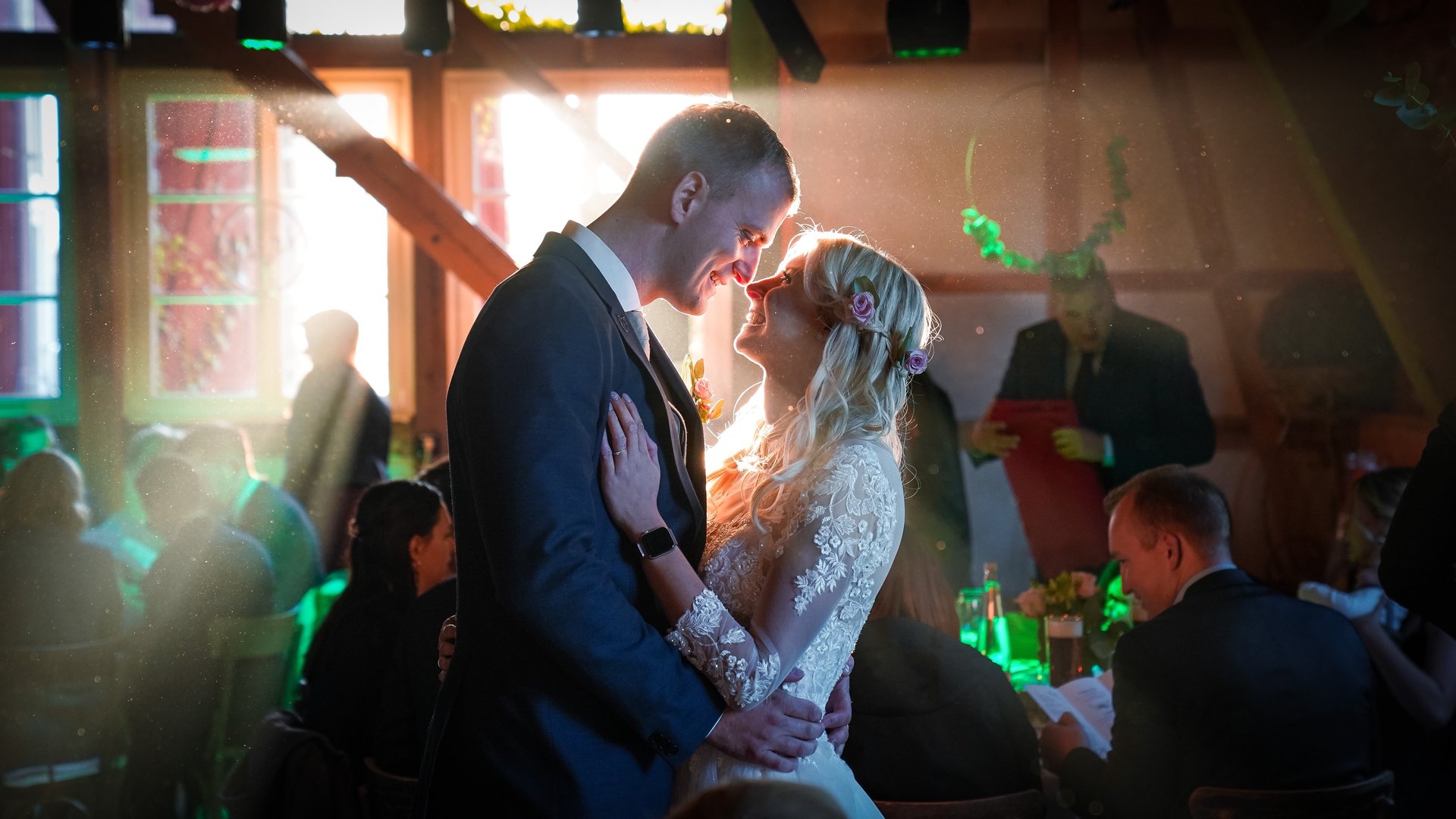 an abstract photo of a curved building with a blue sky in the background