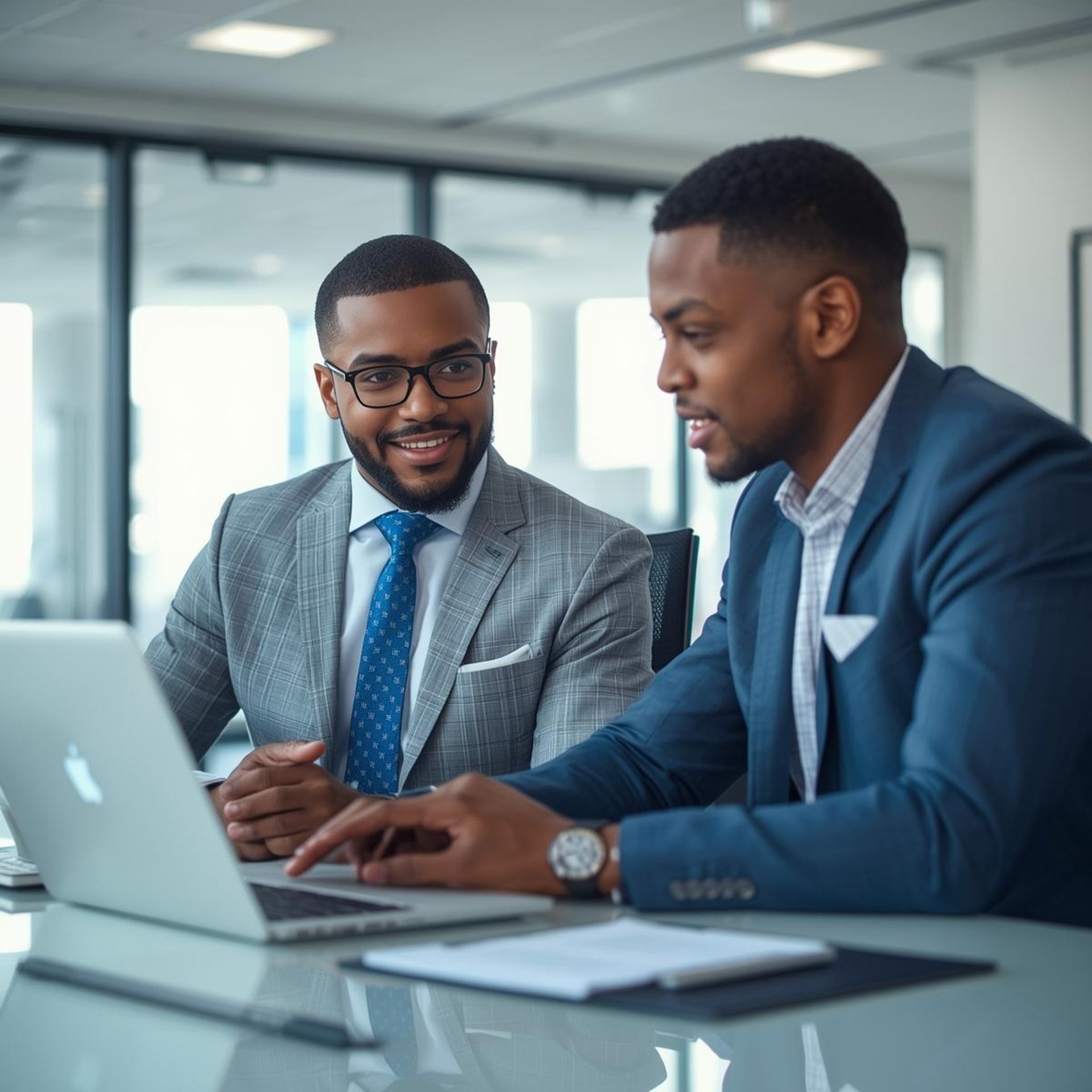 low-angle photography of four high-rise buildings