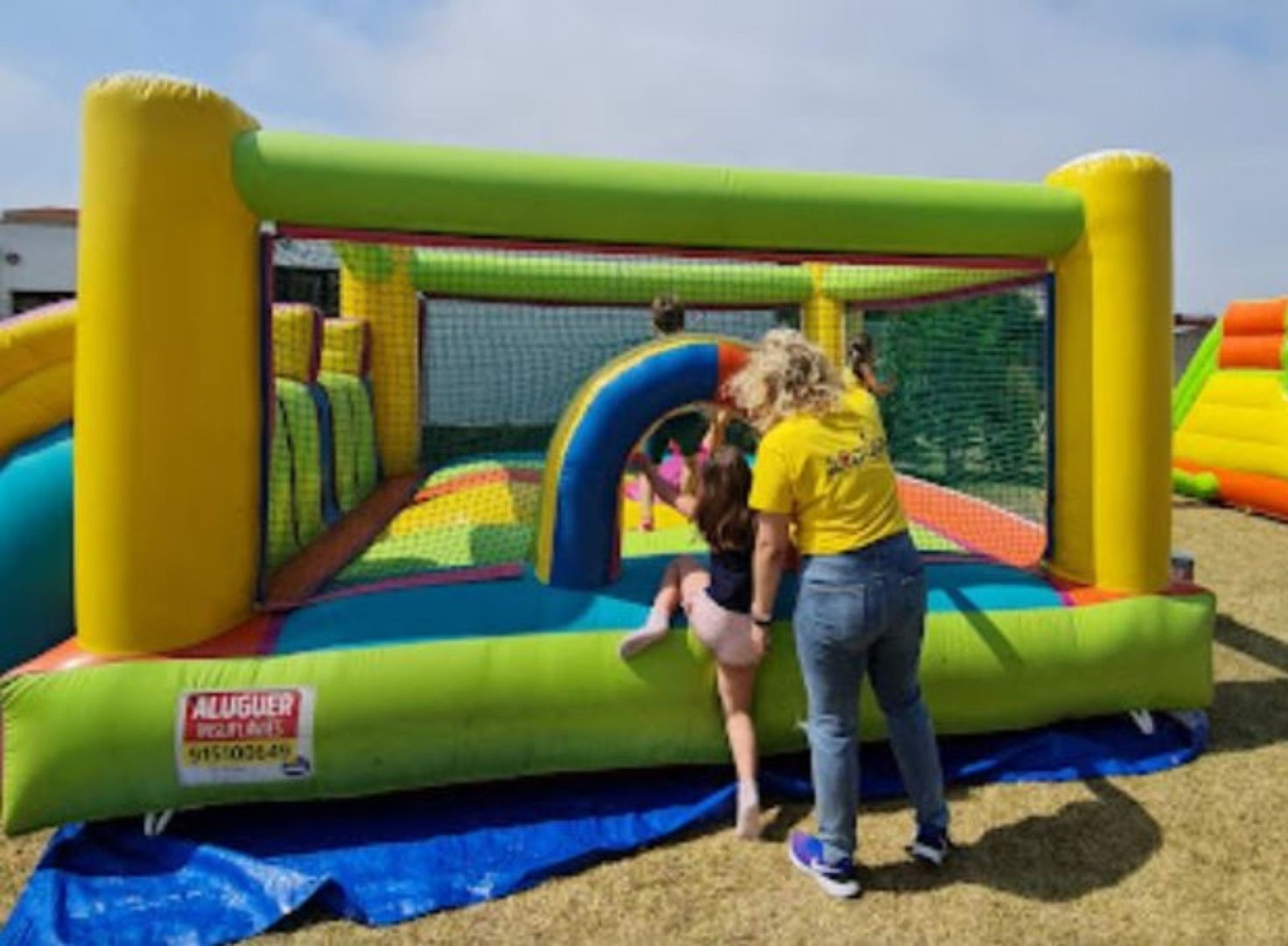 an abstract painting with orange and blue colors