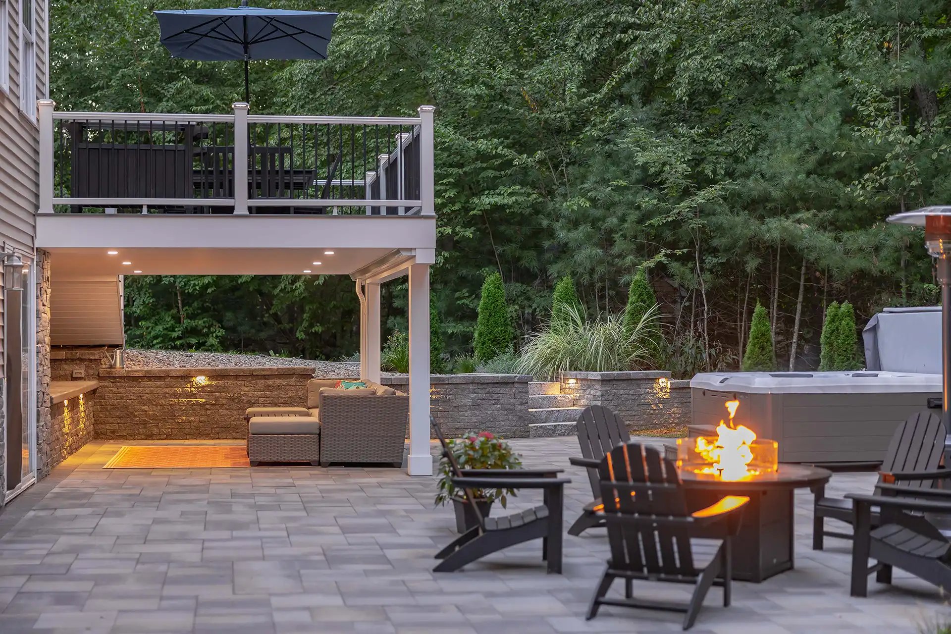 elevated composite patio deck for luxury outdoor living