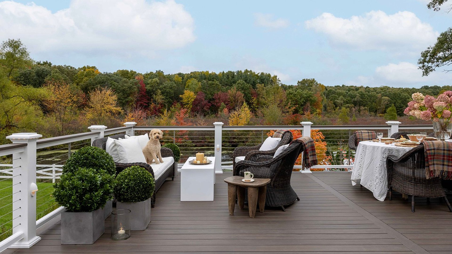 backyard patio design with natural stone pavers