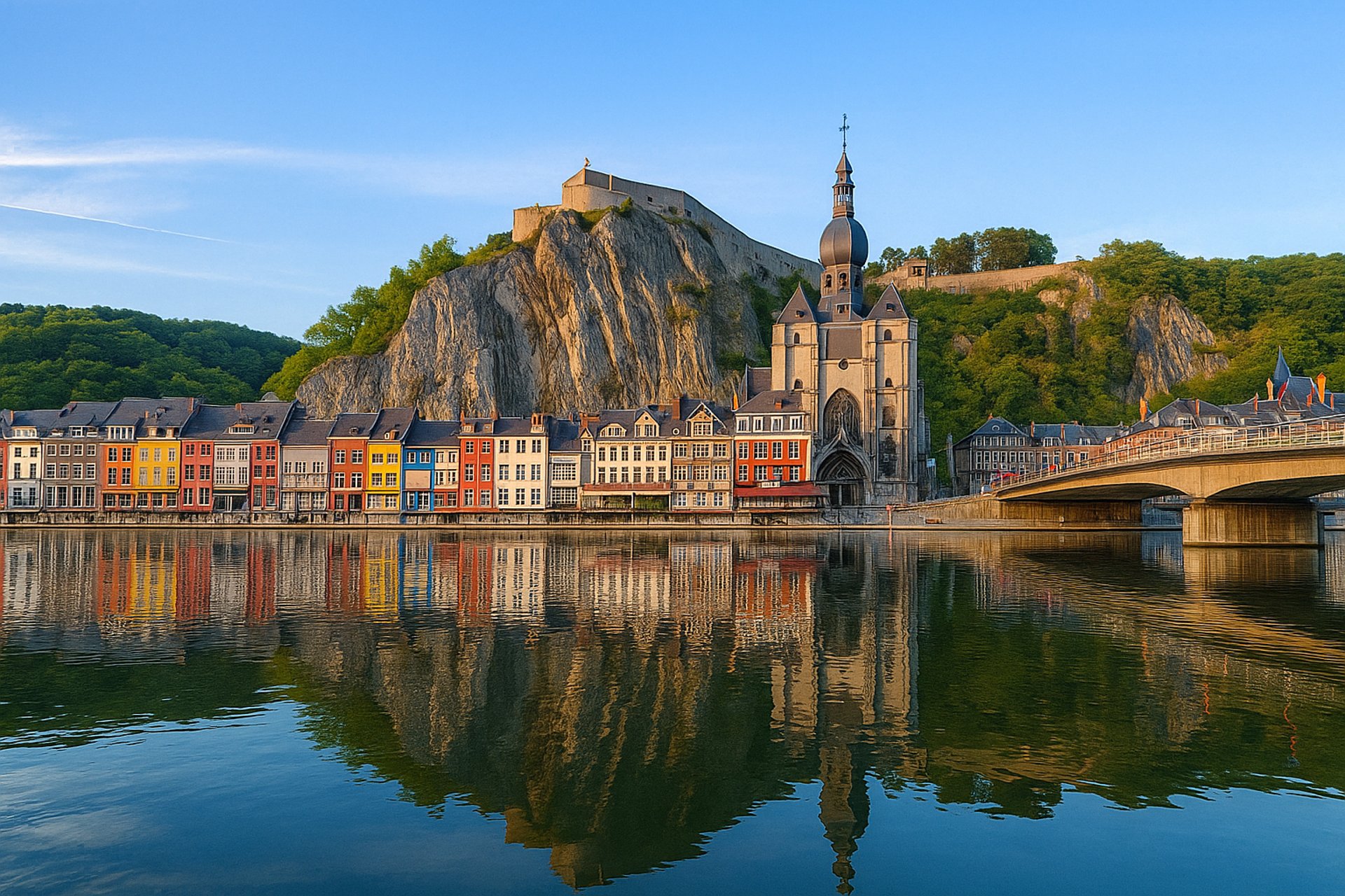 grey concrete buildings beside calm body of water