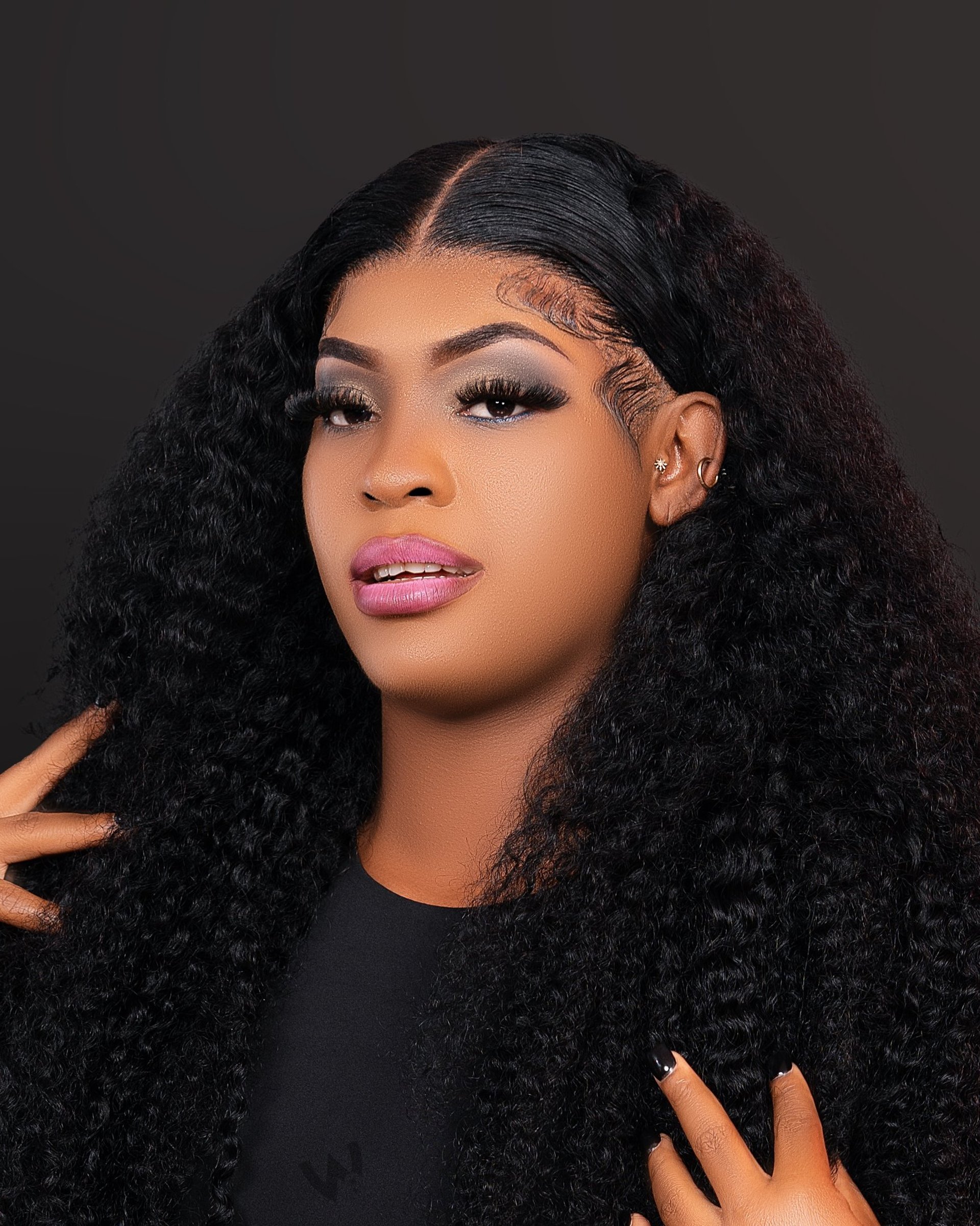 woman holding dried flower