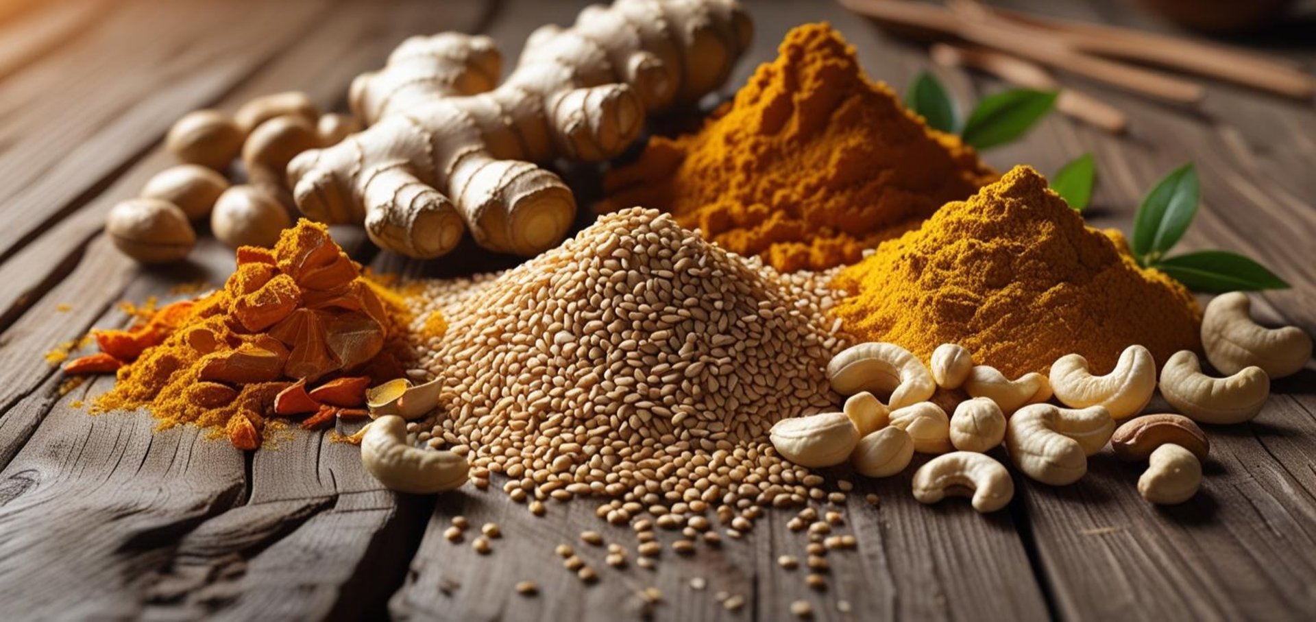 a table topped with different types of spices
