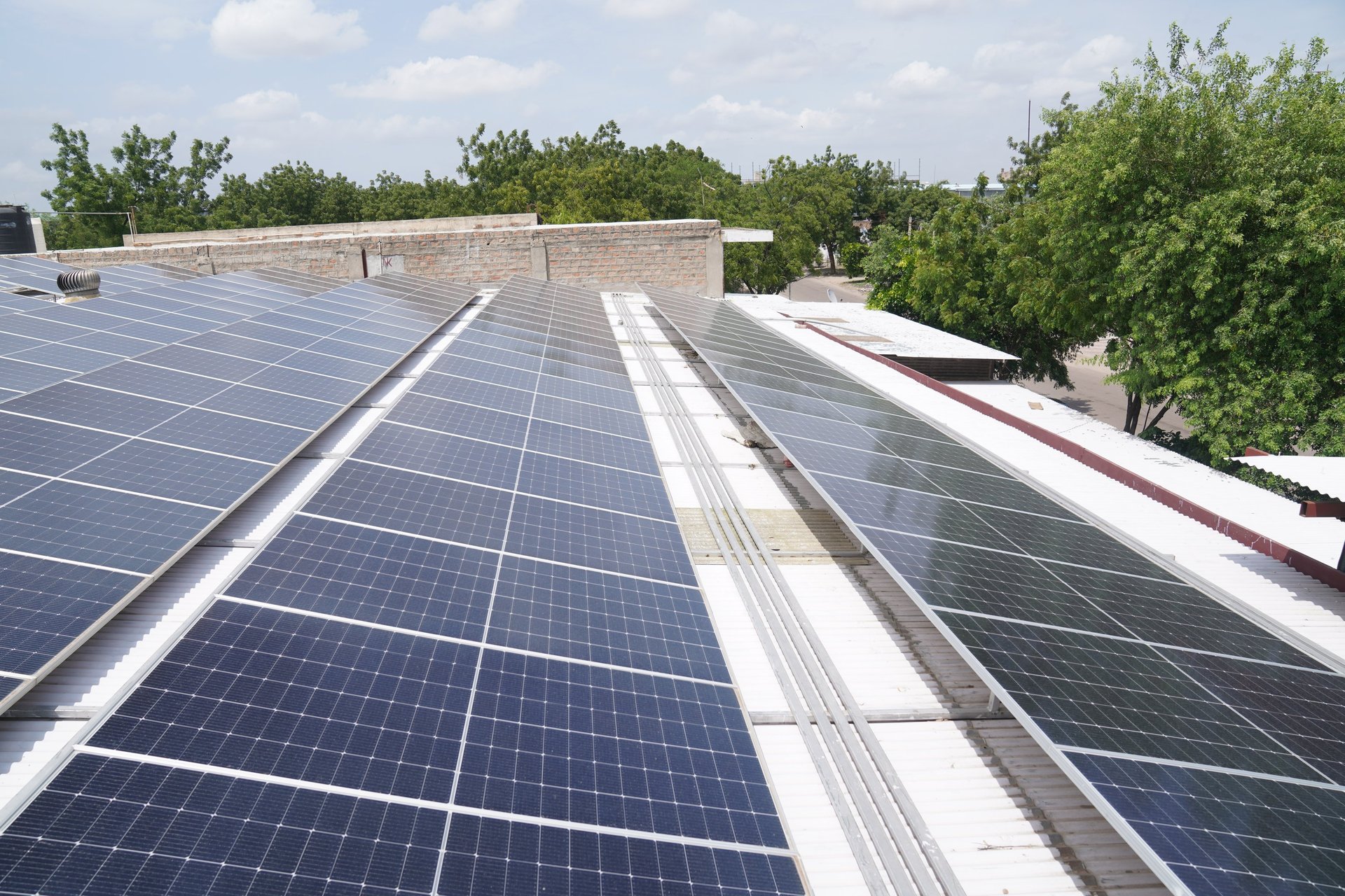 white and blue concrete building